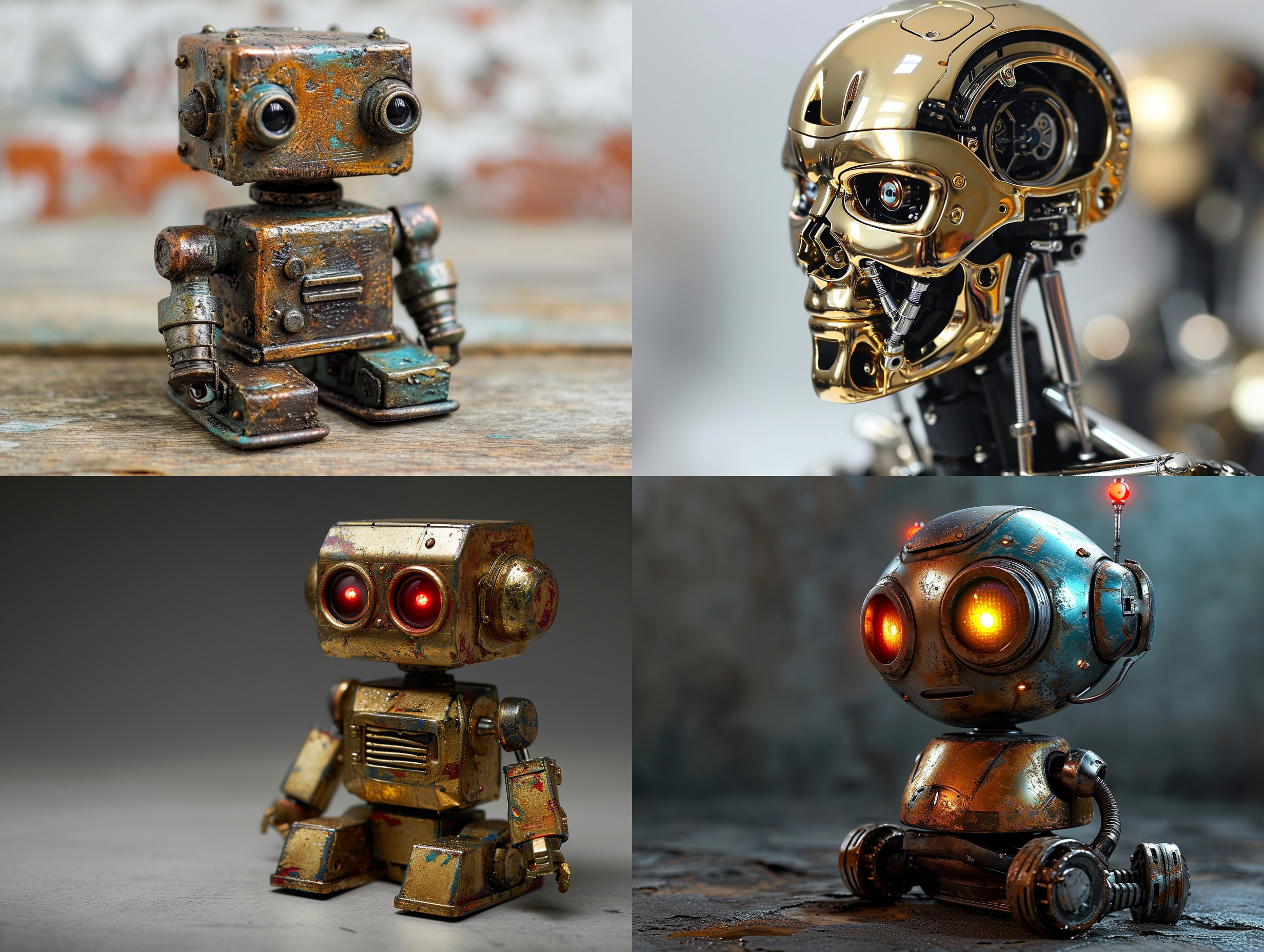 metal robot,golden,(metallic luster:1.5)