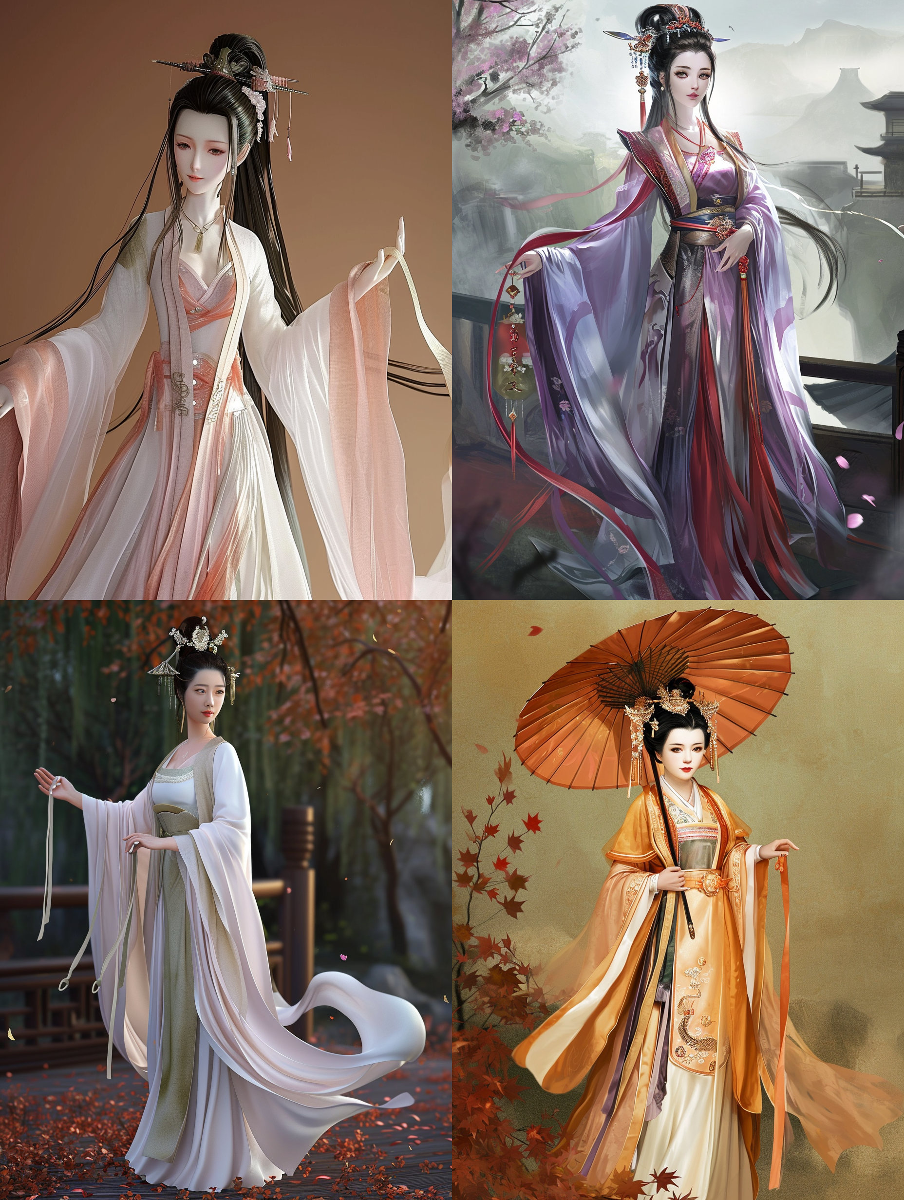 中国绝世美女,全身，瓜子脸，端庄，古代，汉服