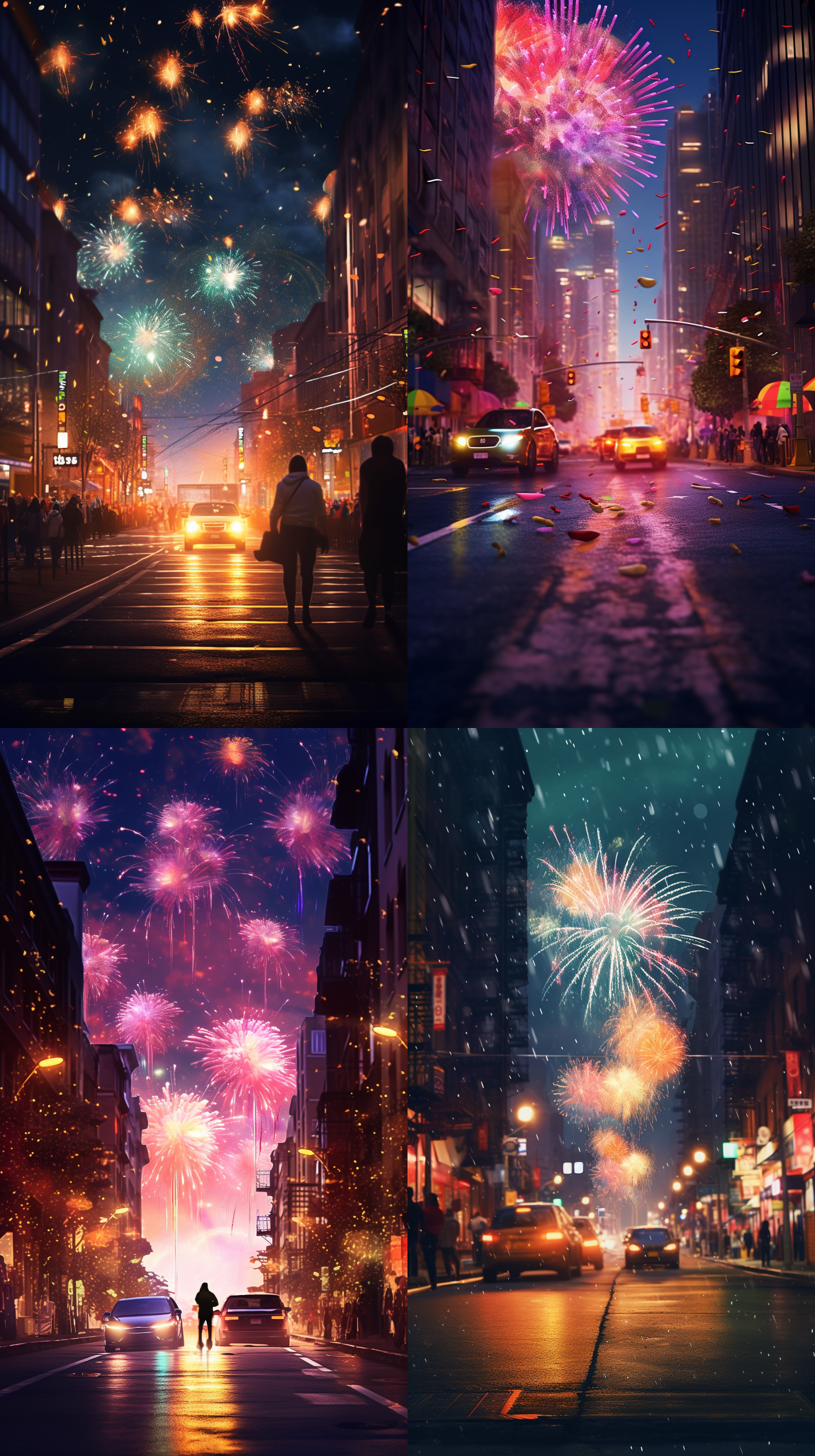 illustration,digitalillustration,fireworks,busy citystreet,lightings,minimalism,rimlighting,colorful,dynamic shot,redcolor,extreme longshot,bokeh,dof,abstractionism,3drendering,c4d,blender,octanerender,unreal engine,globalillumination,ray tracedreflections,ssao,shaders,fxaa,cgi,rtx,vfx8k,beat quality