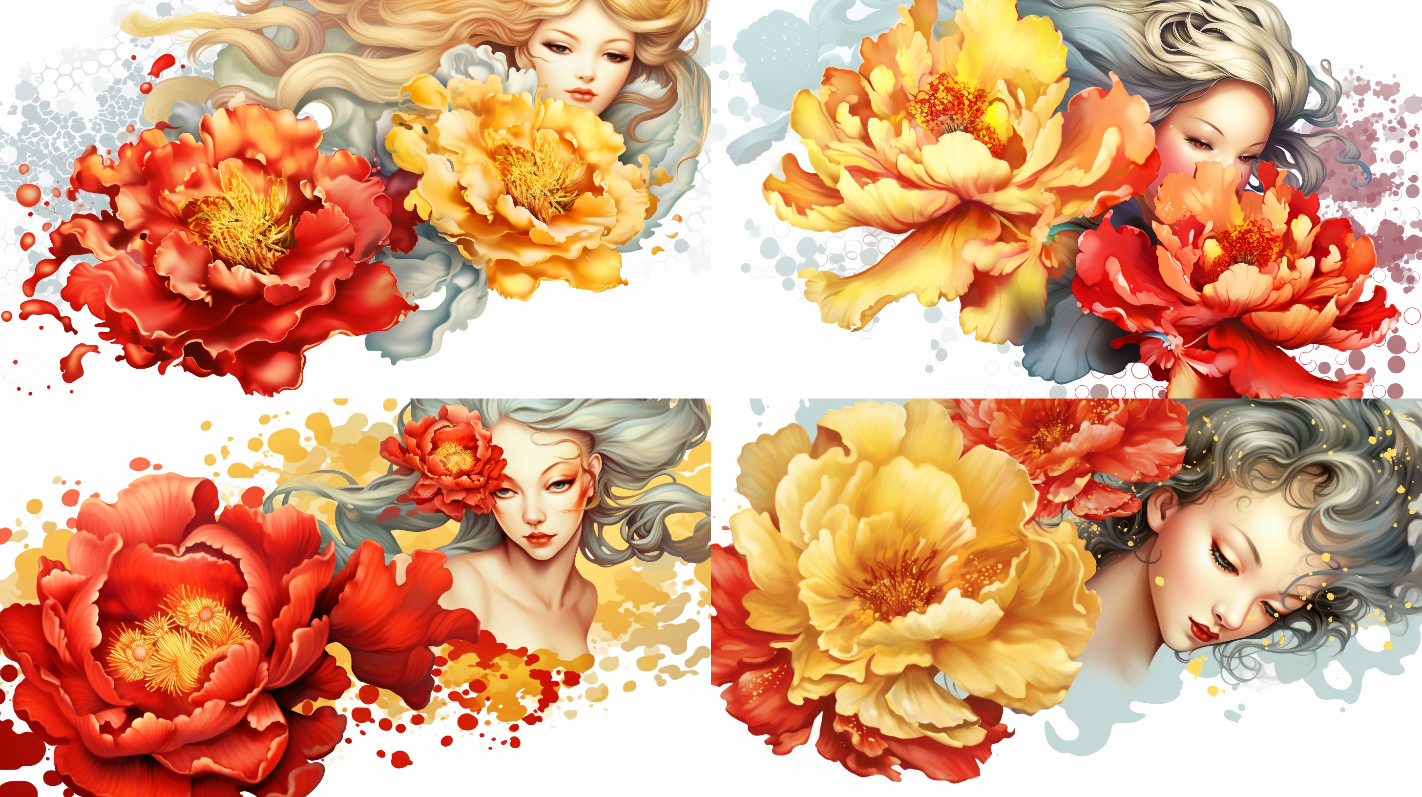 细节丰富，刻画清晰，高清插图，白色背景，等构。