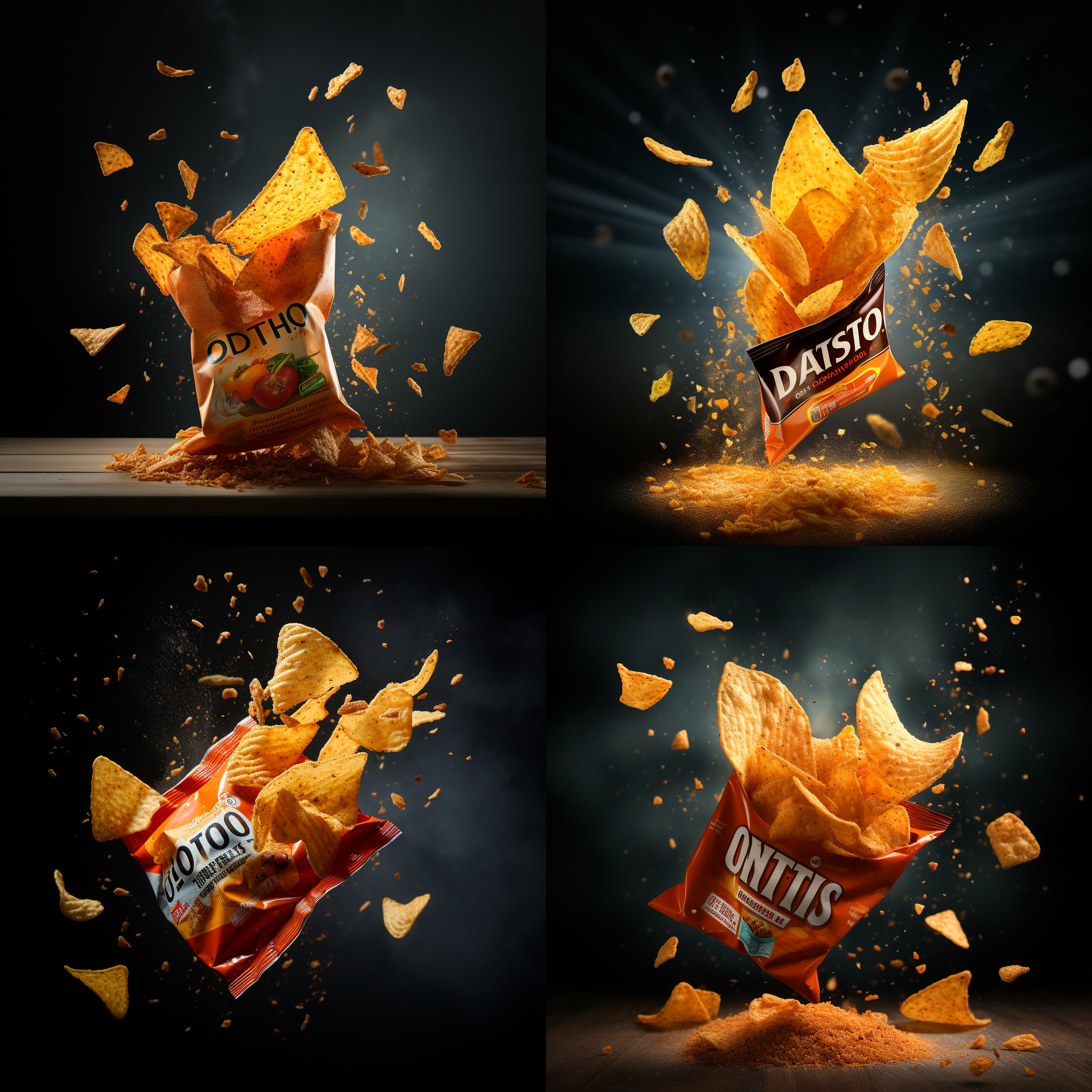 doritos chips coming out of a bag