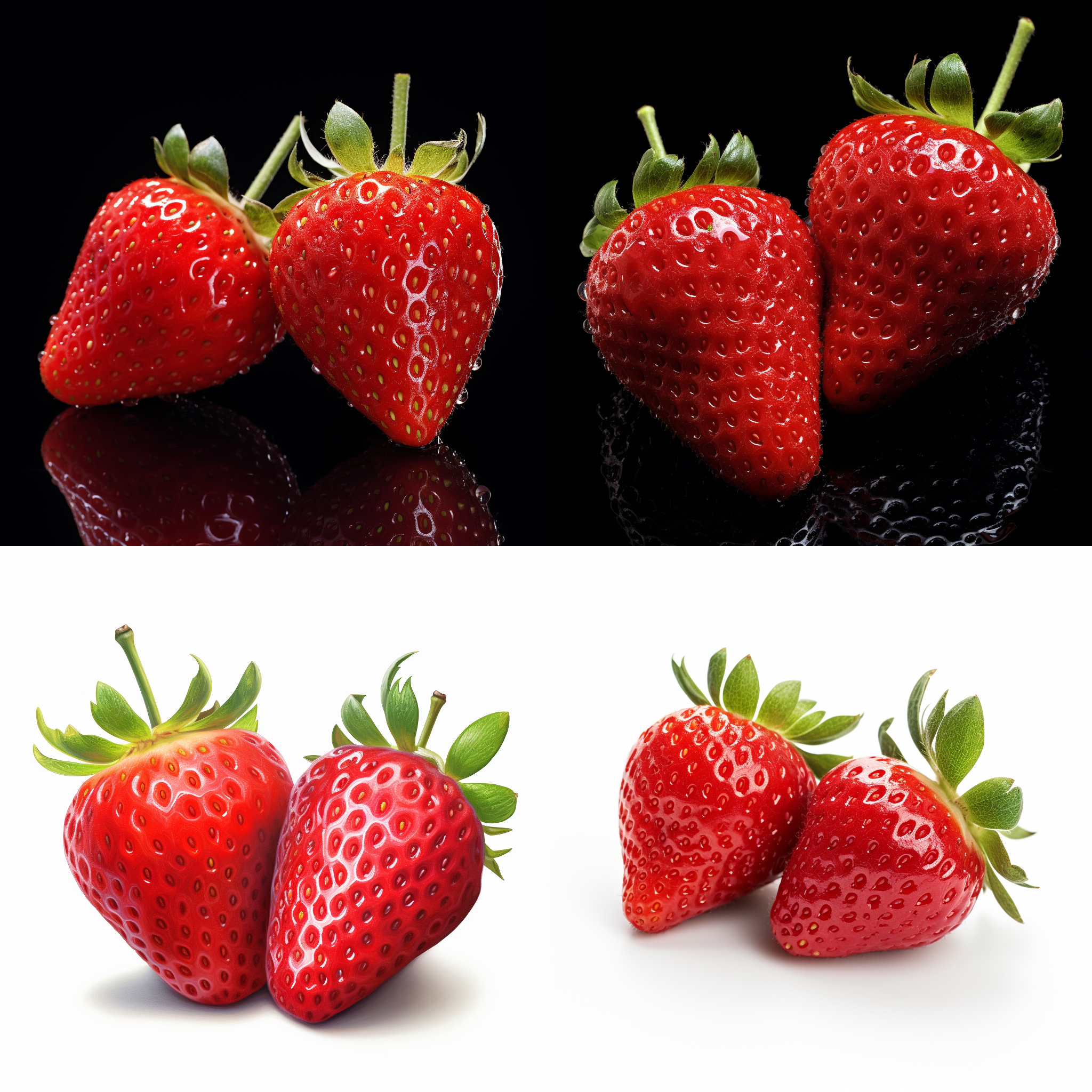 两颗草莓，超高清，无背景