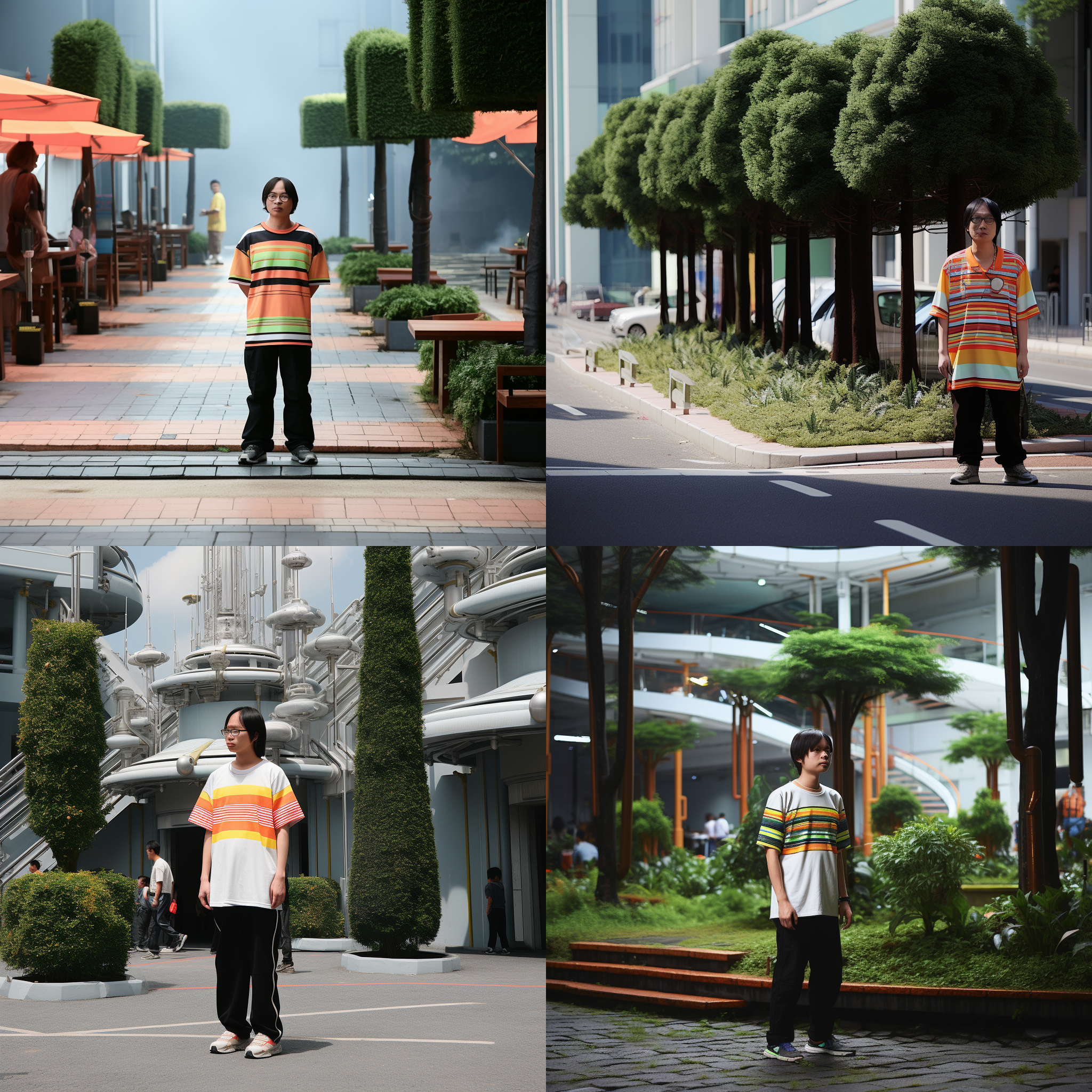 赛博朋克的环境氛围，人物更酷