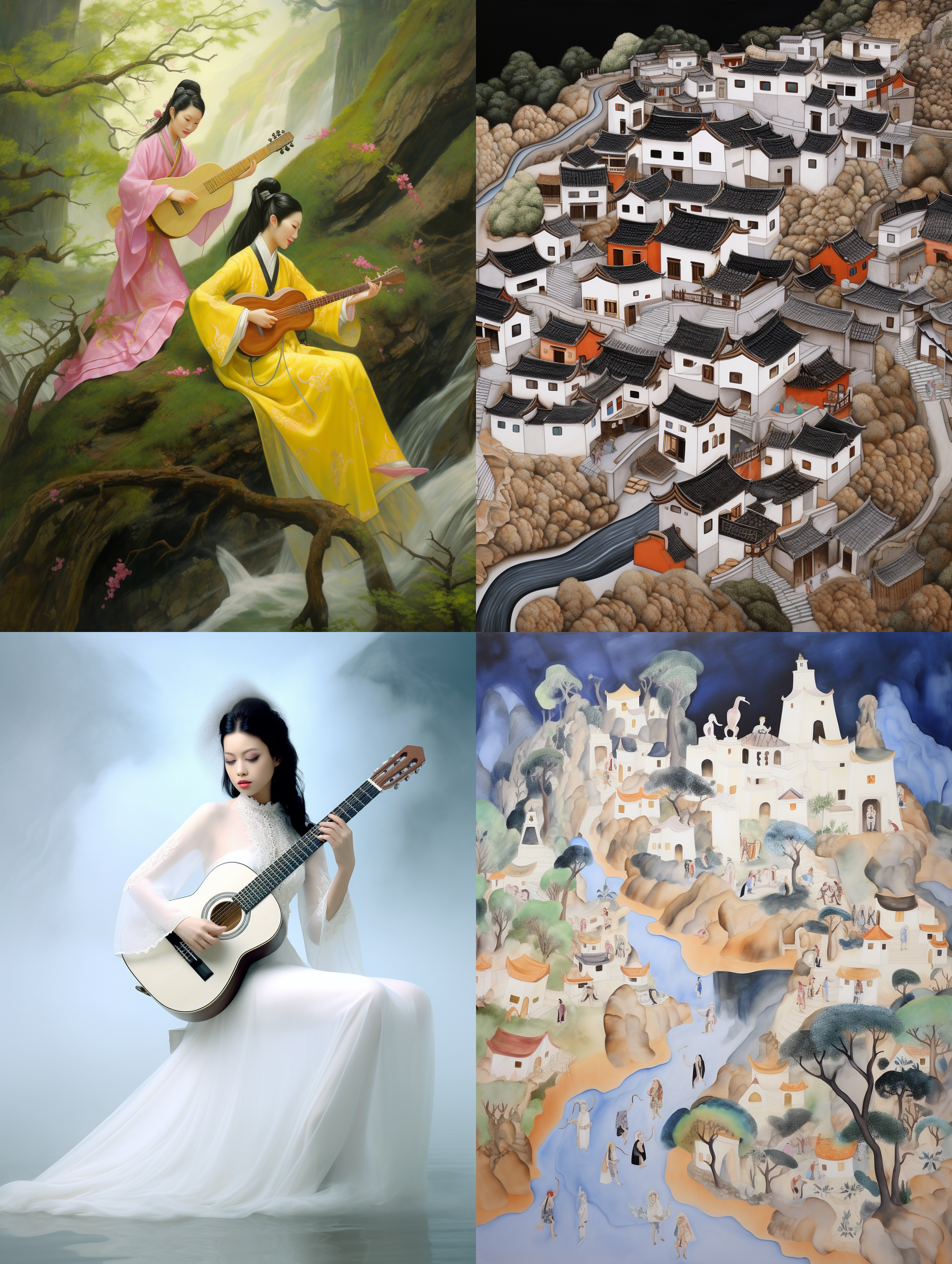 白衣仙子 三家村 弹琴