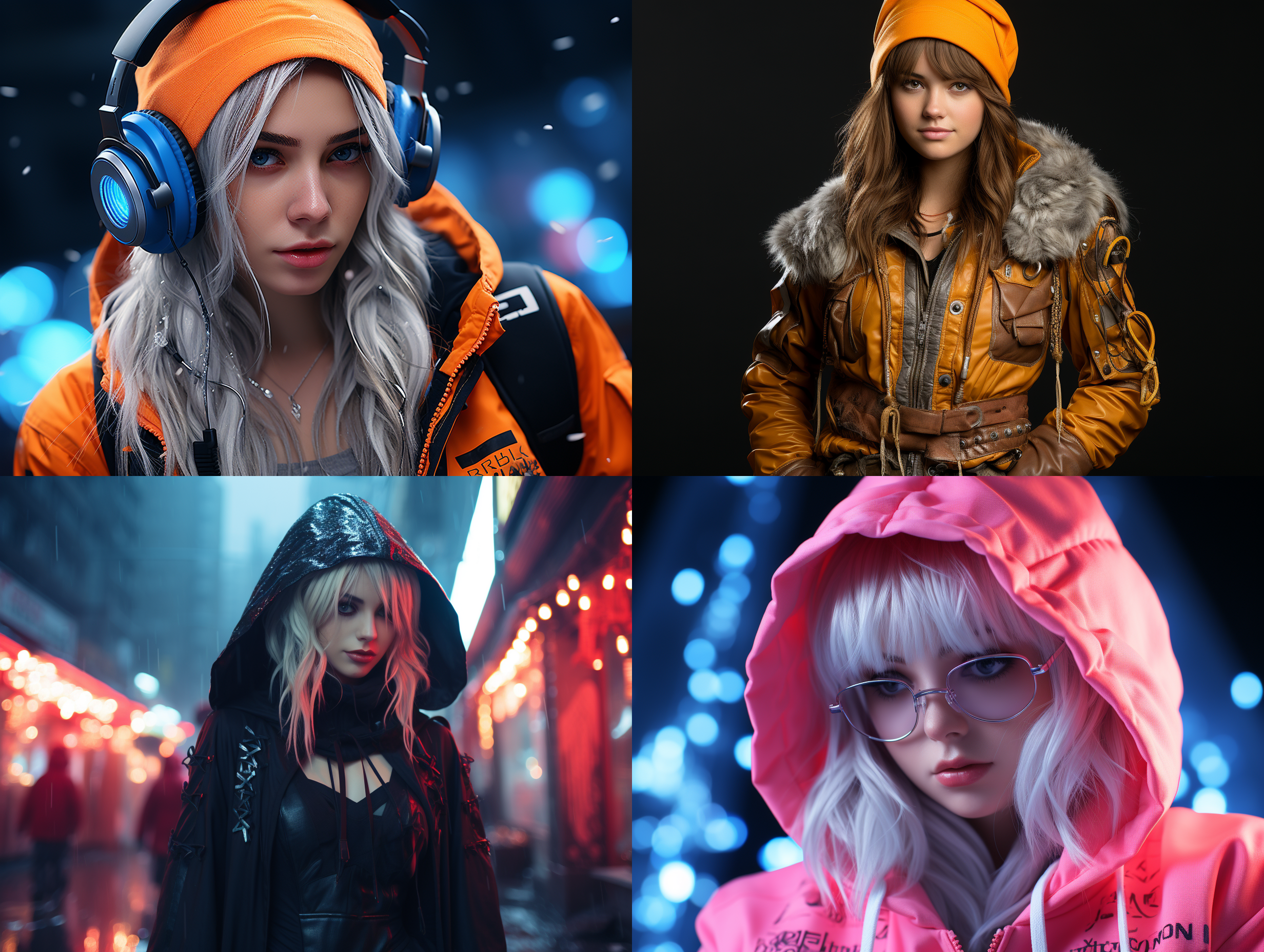 手办，酷酷的女孩，赛博朋克