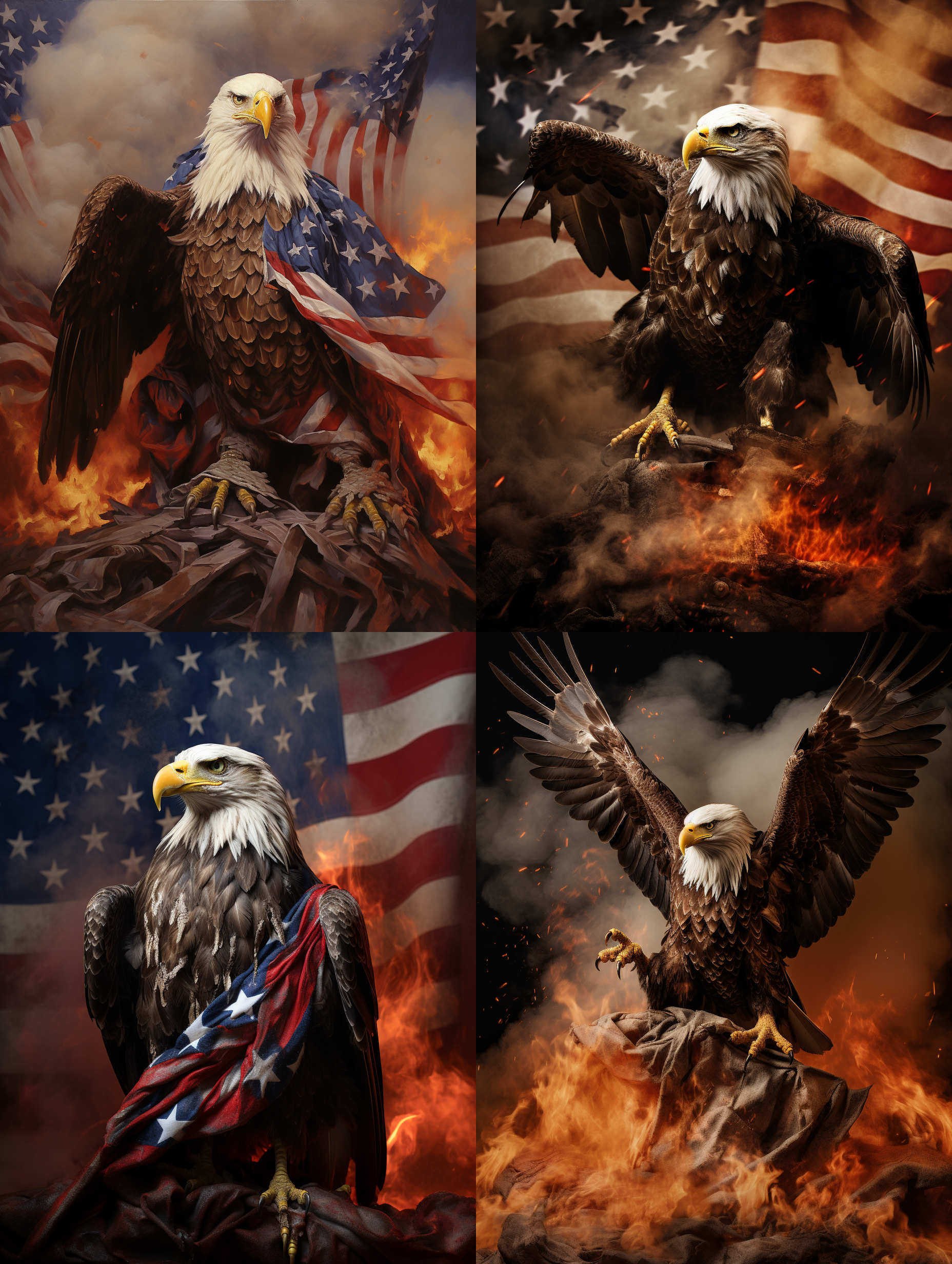 海军陆战队老鹰，美国国旗的战袍，战火燃烧，子弹横飞，