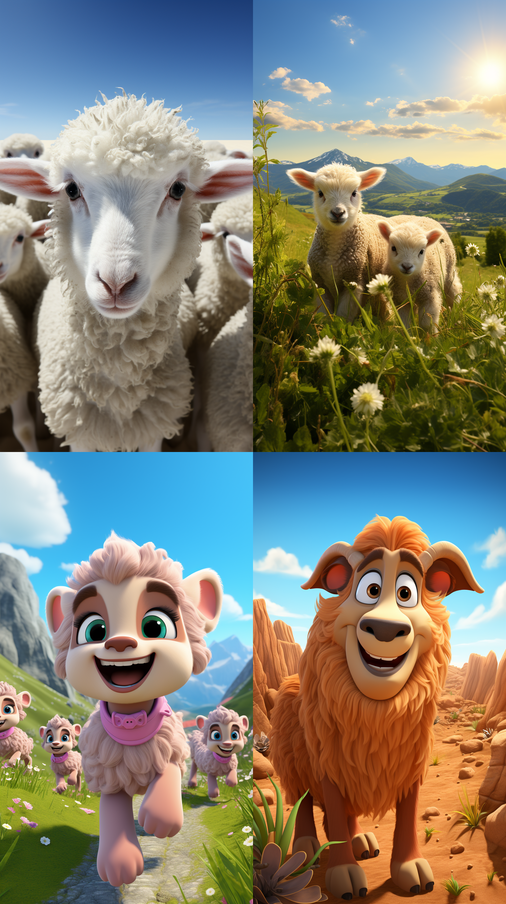 立体的时字，立体的时字，立体的高字，羊群，牧场，8k