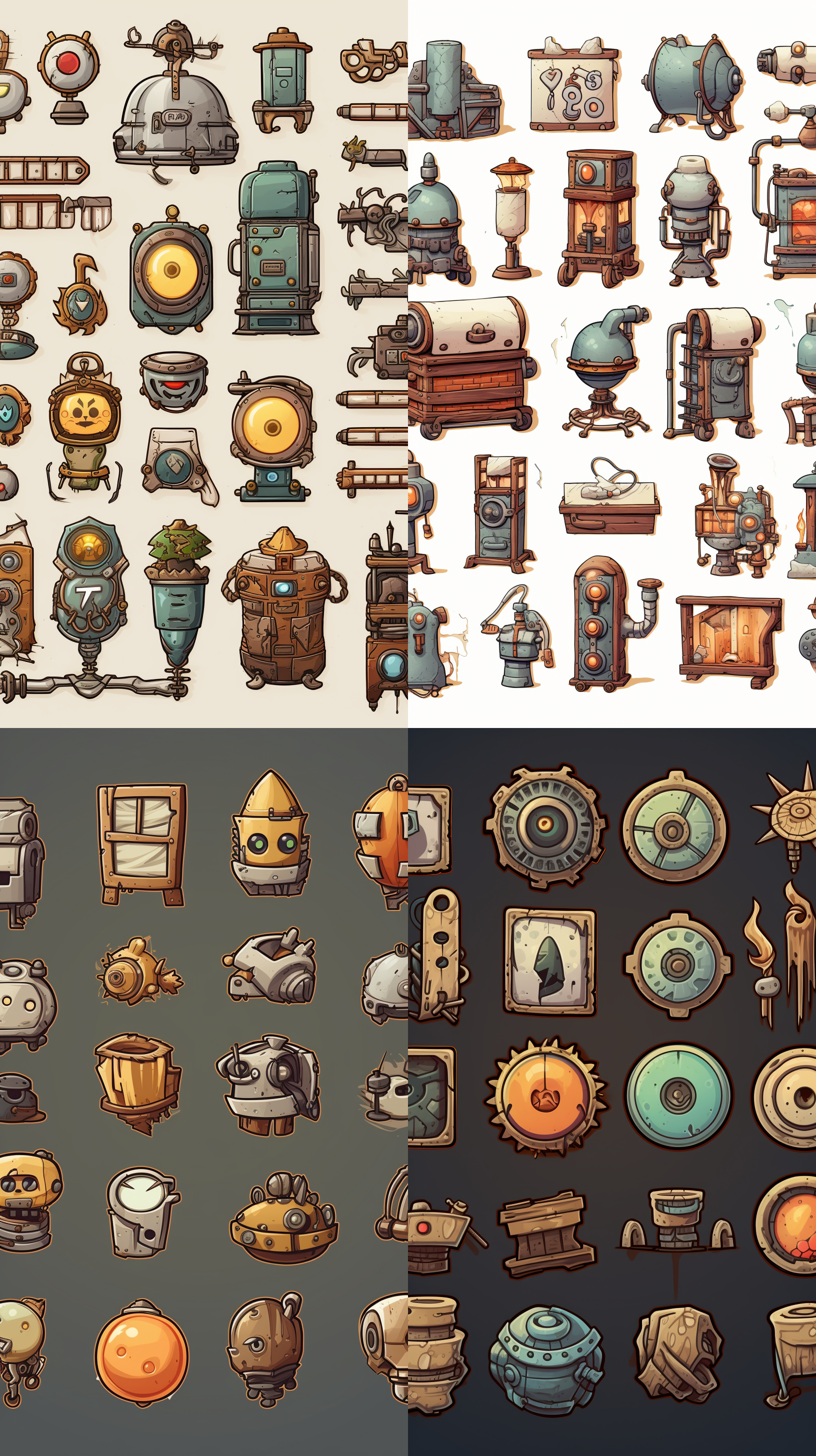 图标，按钮，手绘，可爱，道具，神话，机械，