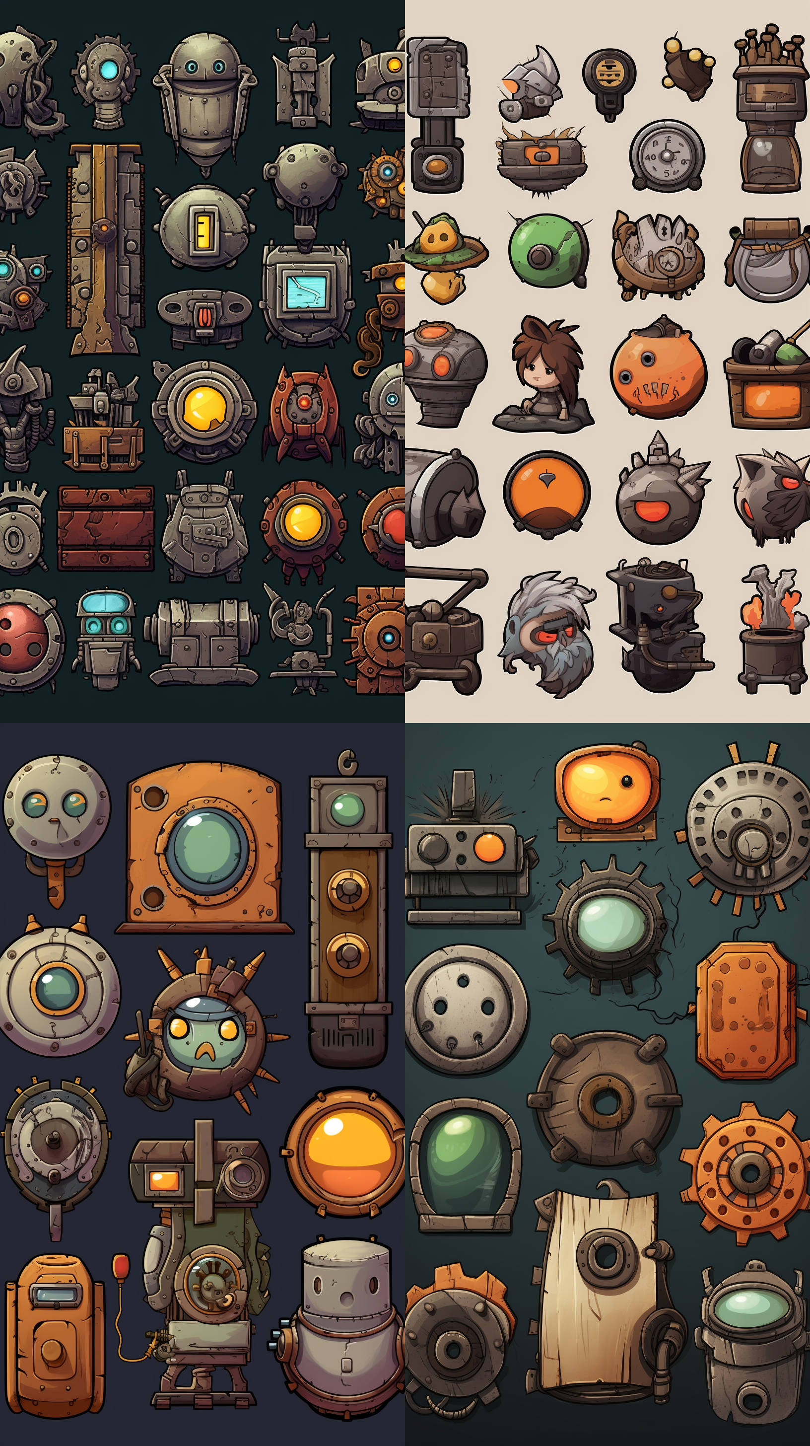 图标，按钮，手绘，可爱，道具，神话，机械，