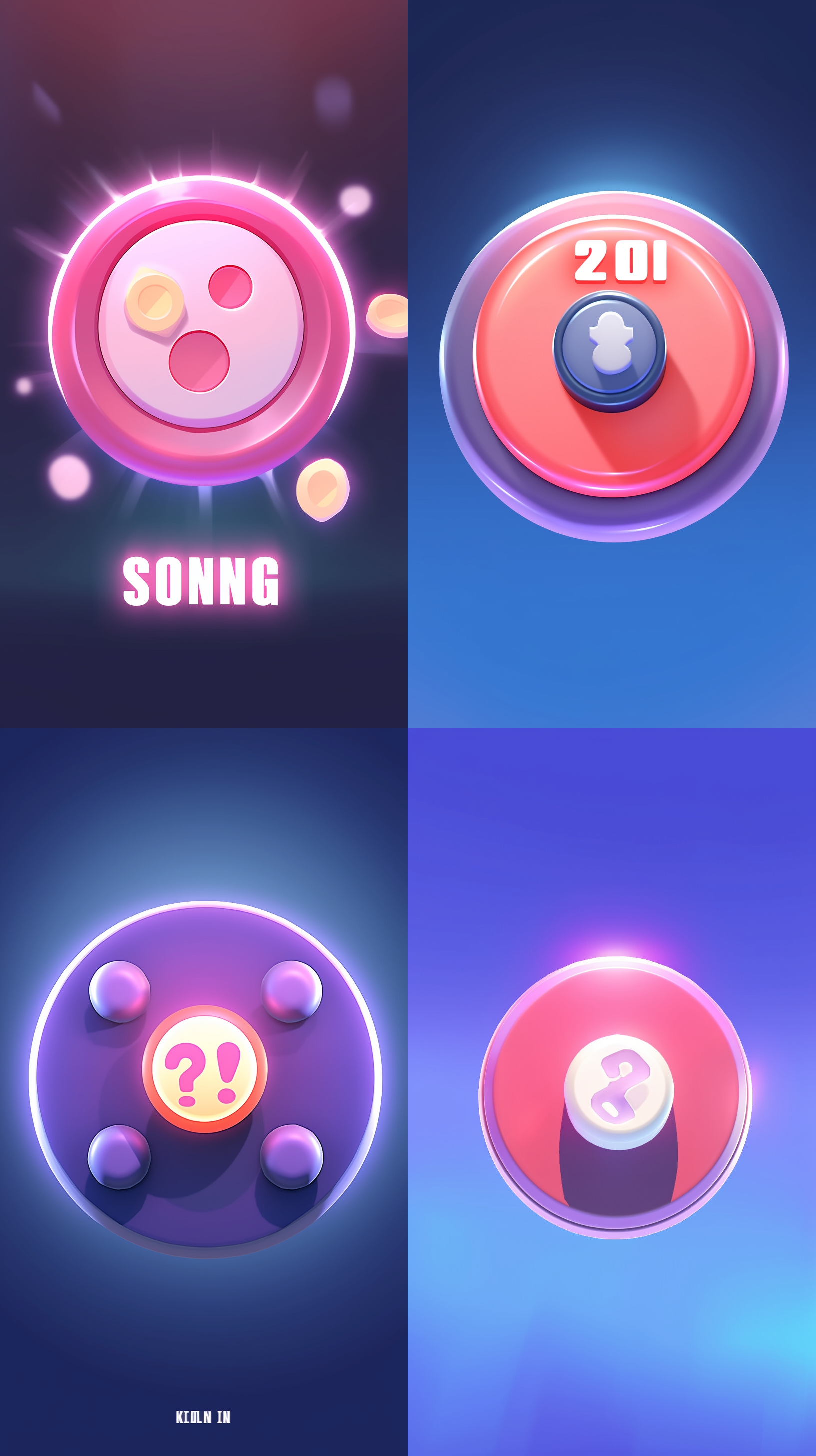 游戏图标，按钮，纯色背景，确认按钮图标，输入按钮图标，发送按钮图标，立体，