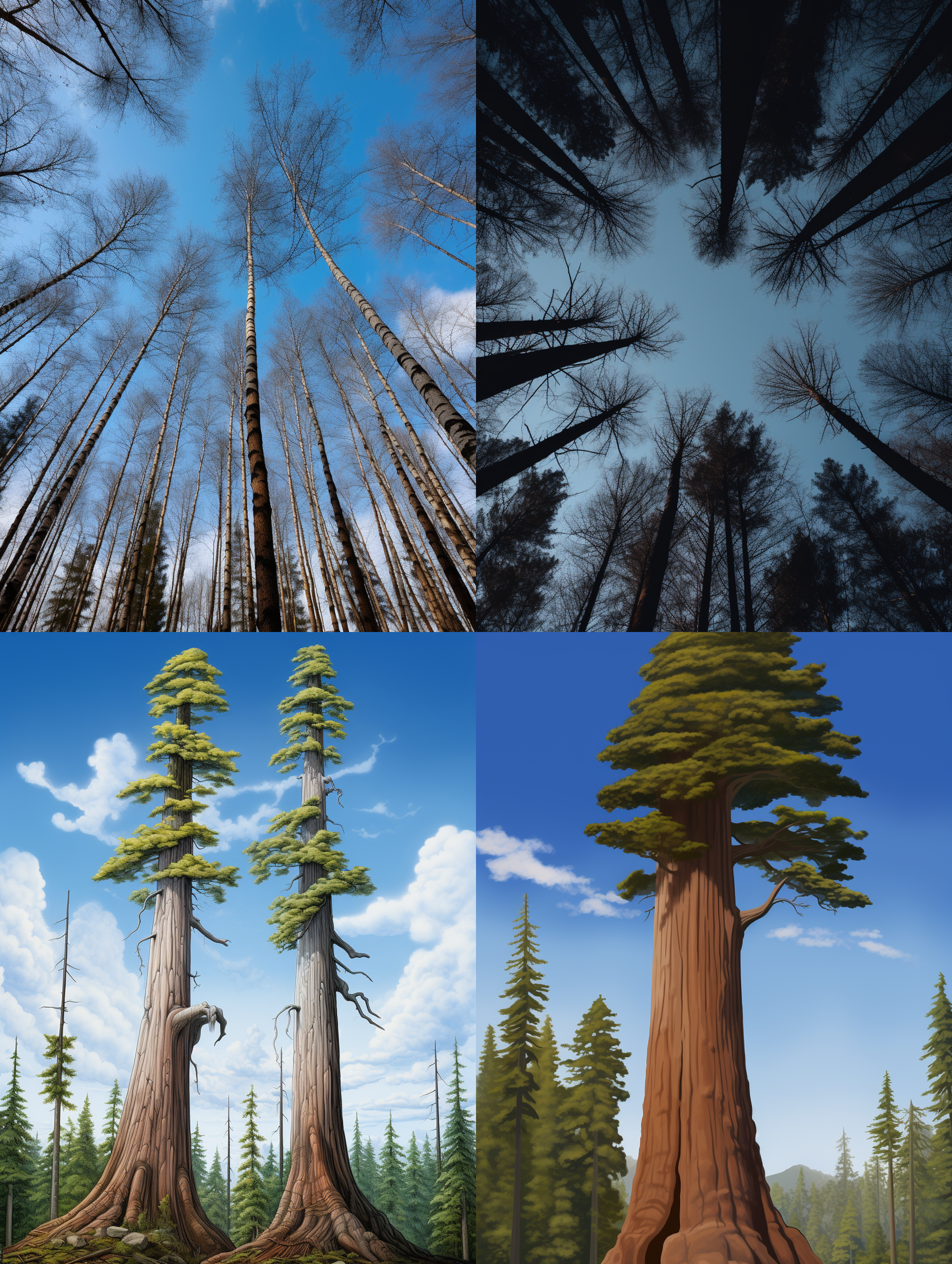 参天大树 碧蓝天空