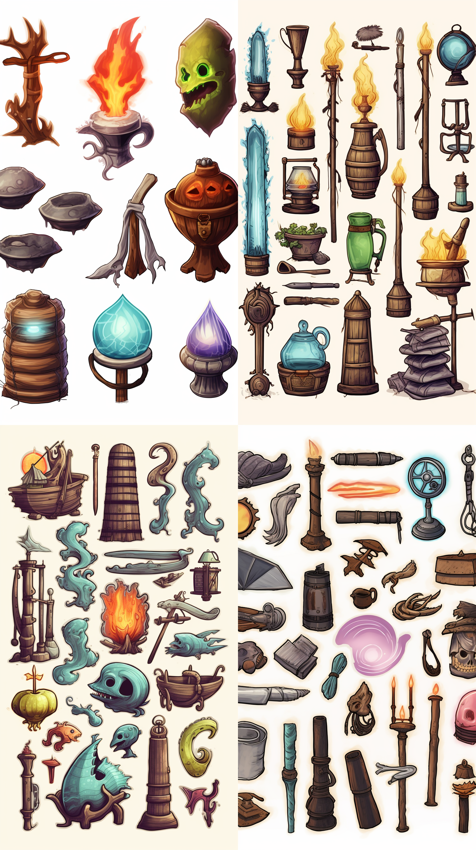 道具，手绘，图标，