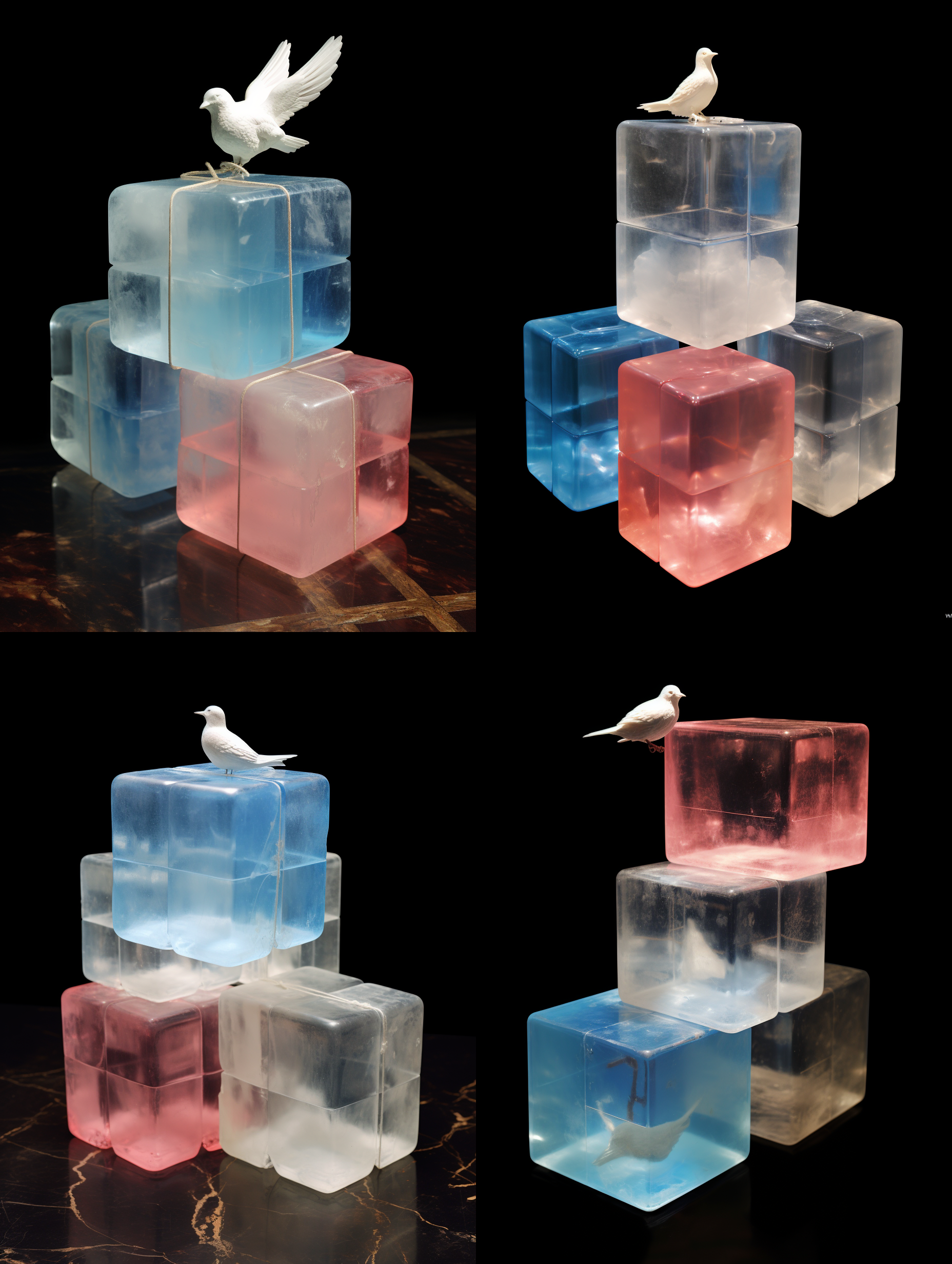 这个物体悬挂于在一个空旷的房间内