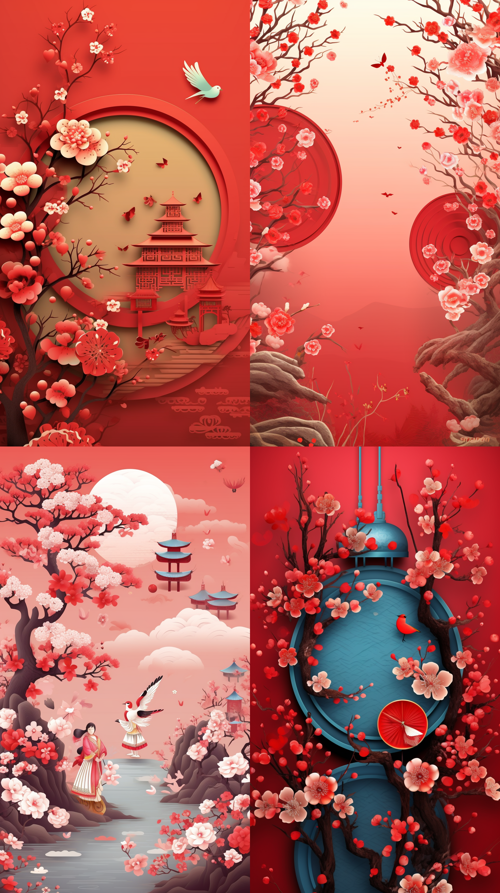 喜庆背景，春节元素，传统的 高分辨率