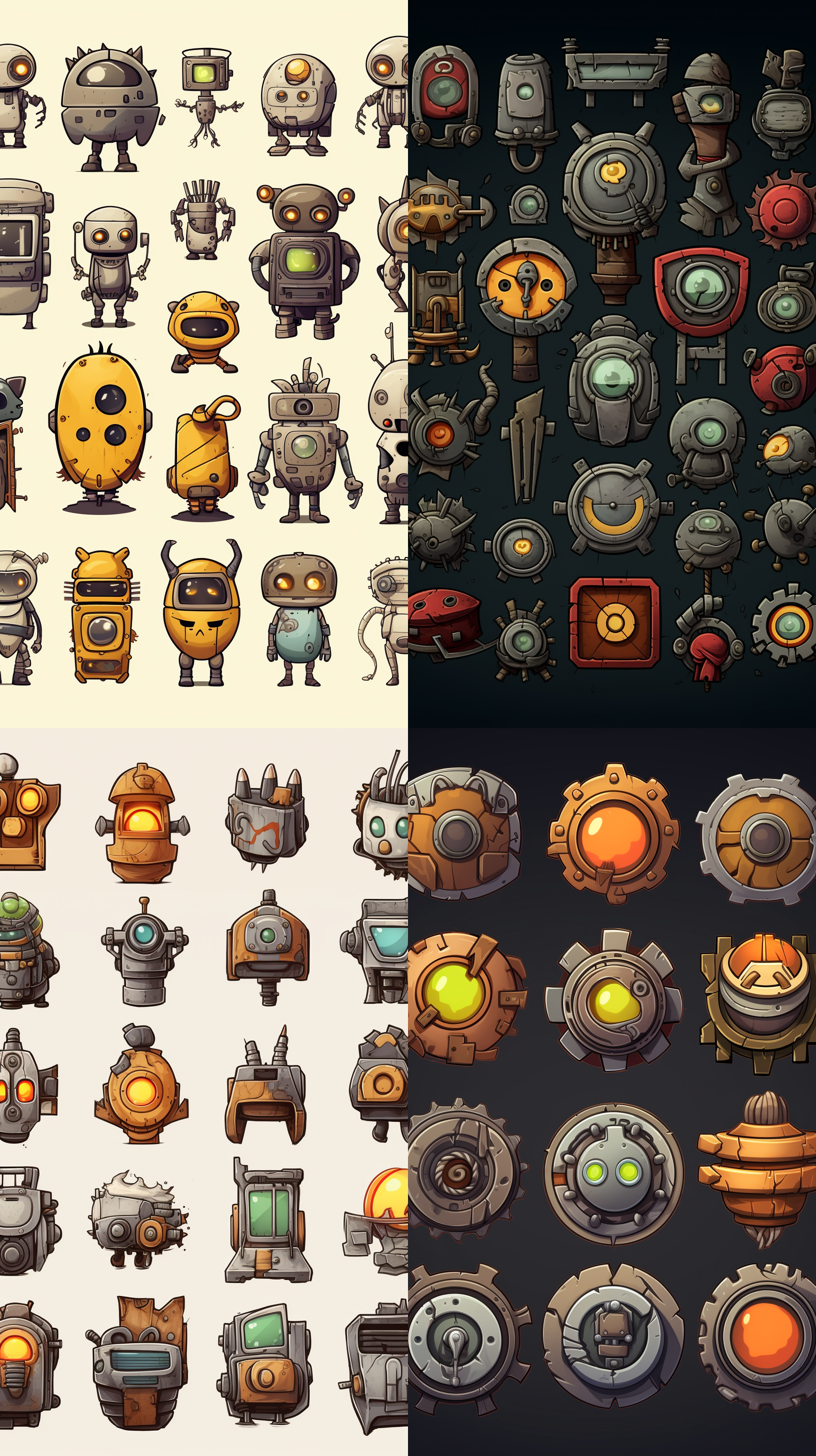 图标，按钮，手绘，可爱，道具，神话，机械，