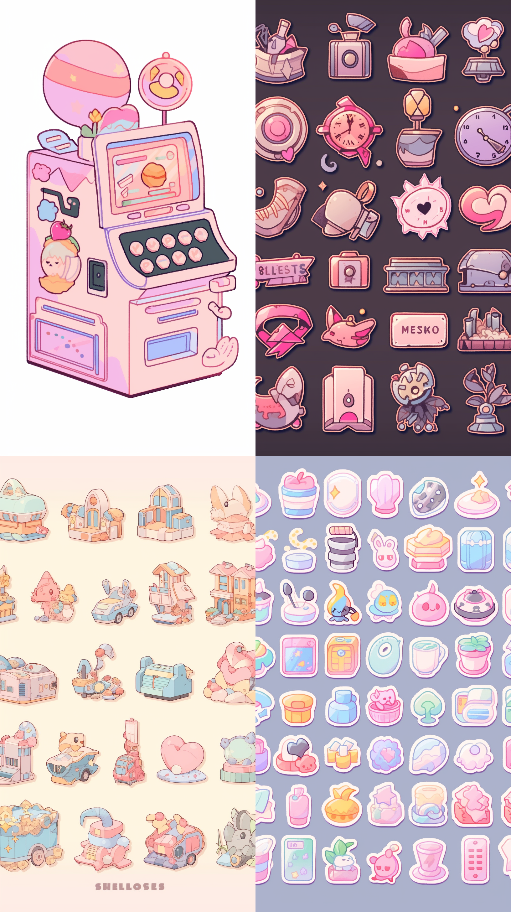 图标，按钮，手绘，可爱，道具，神话，机械，