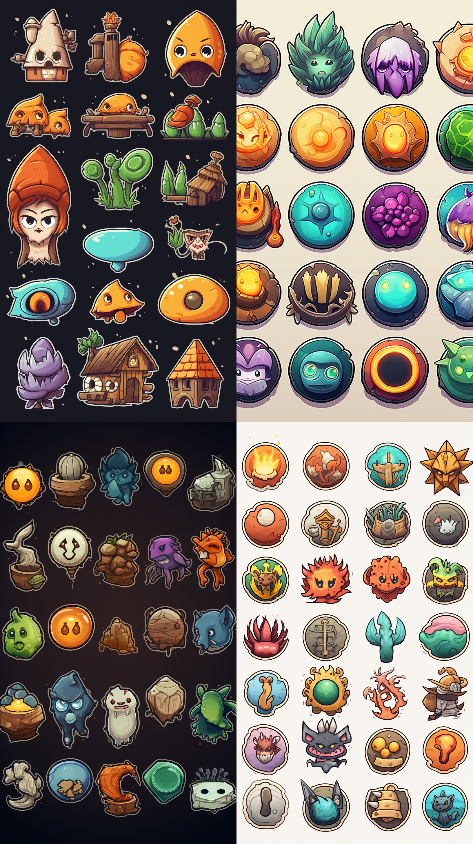 图标，按钮，手绘，可爱，道具，神话，