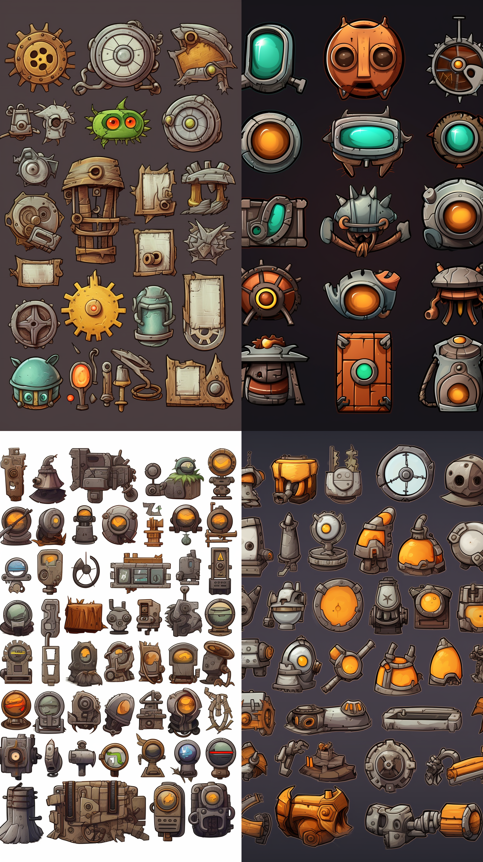 图标，按钮，手绘，可爱，道具，神话，机械，