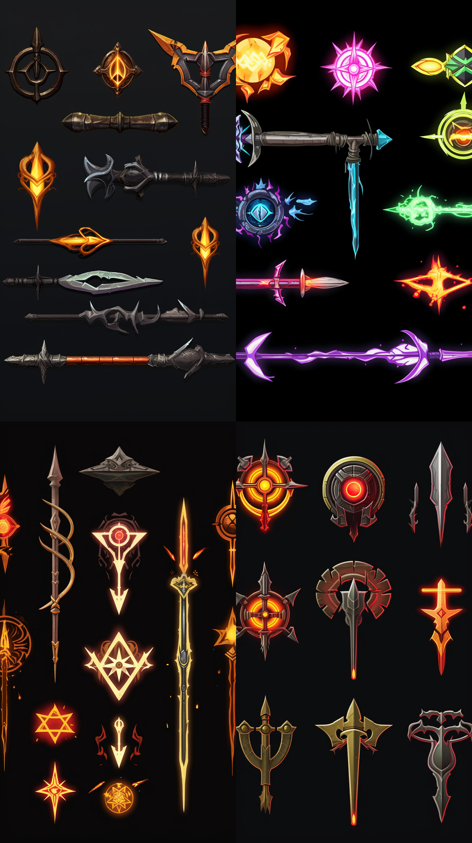 道具，手绘，图标，激光箭，