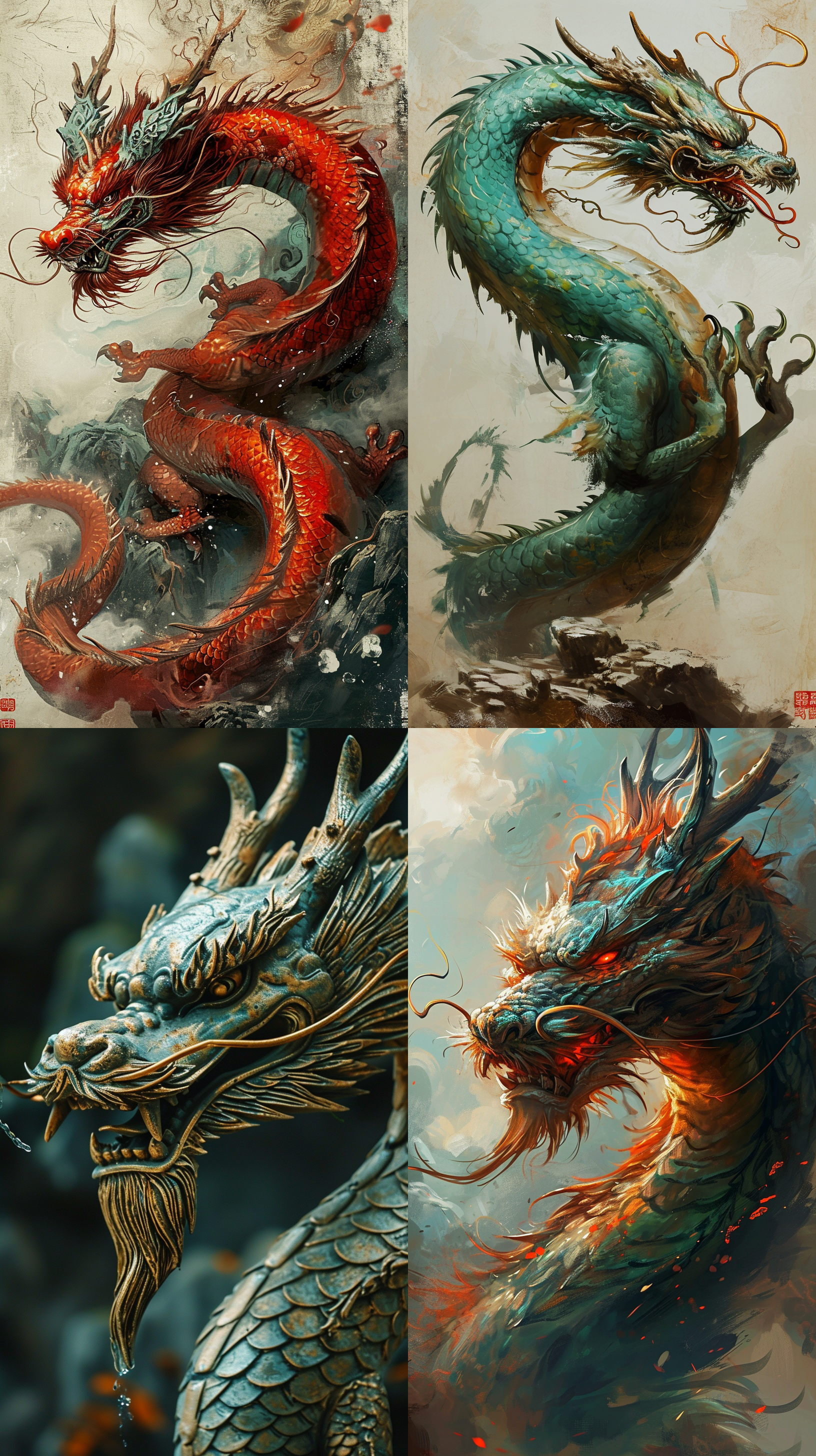 一条中国龙，华丽，帅气，宏伟，壮观