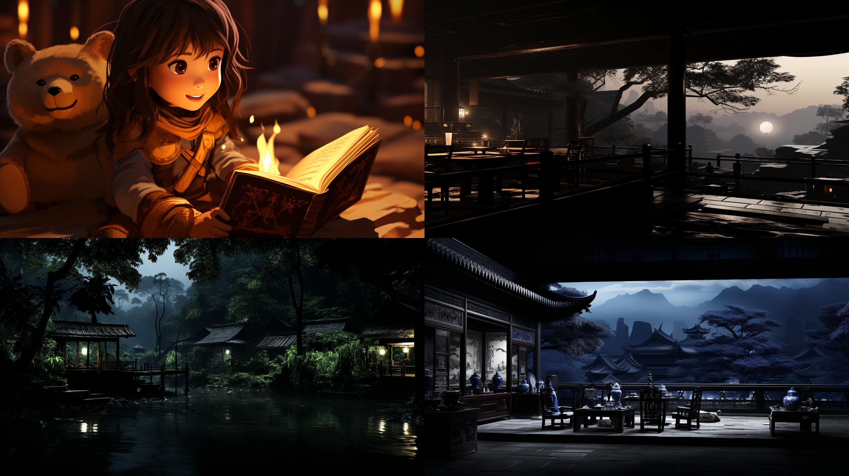 苏轼晚上在草堂上读书