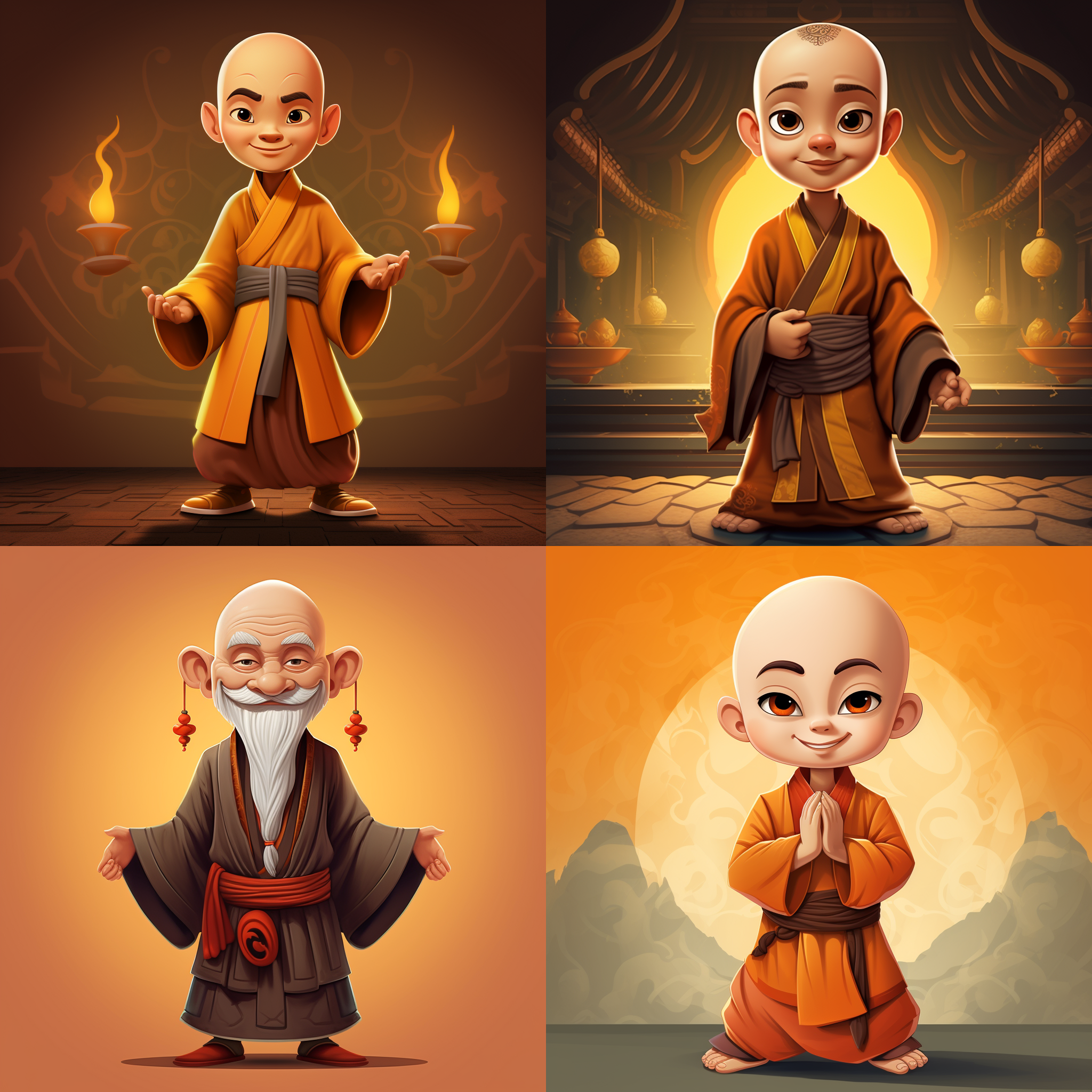 设计一个卡通唐僧