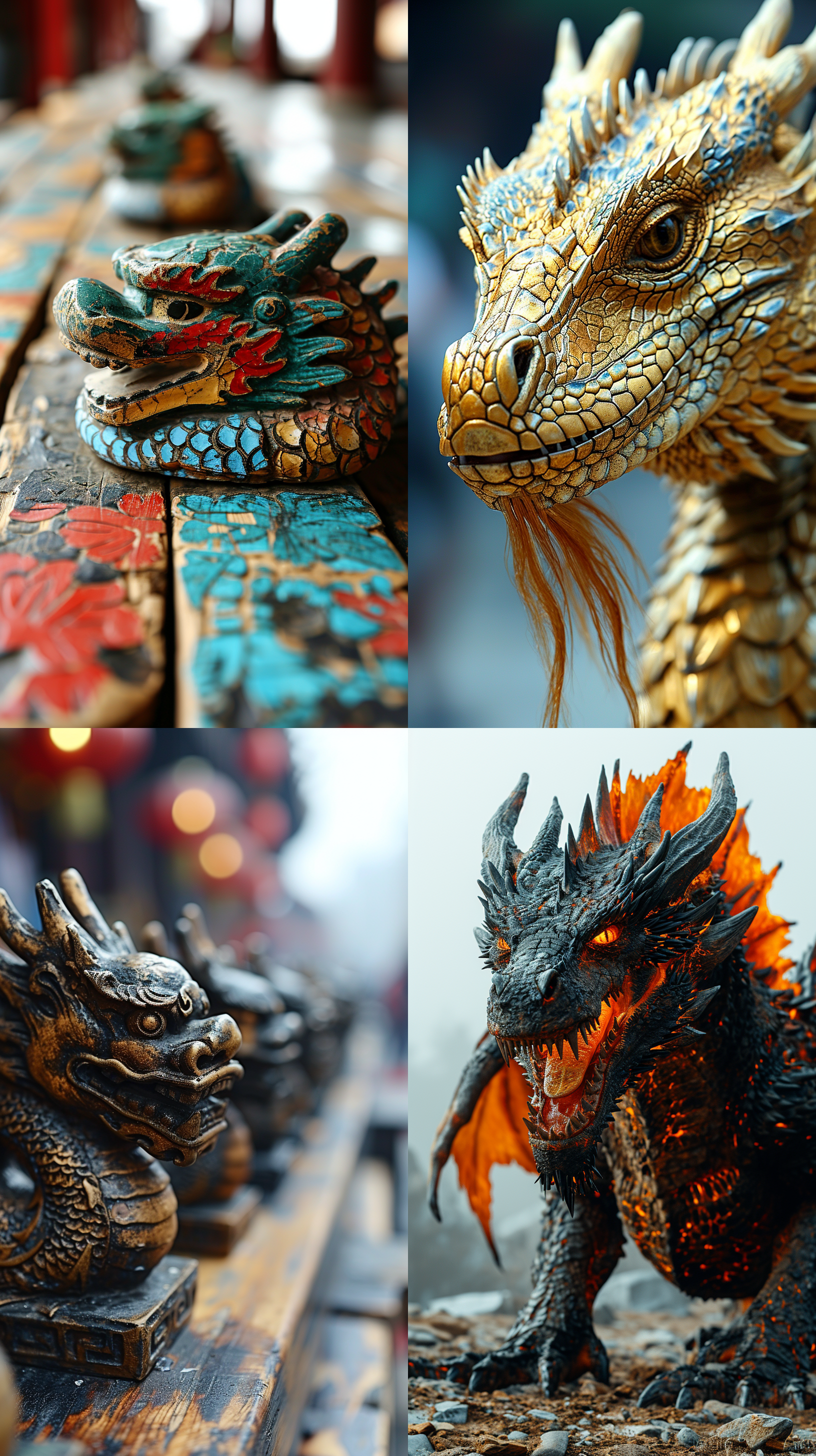 中国龙，缠绕在柱子上，白色背景，全景，传统风格，细节丰富，长焦镜头，柔光，层次感，优雅，神秘，红色主调，气势磅礴。