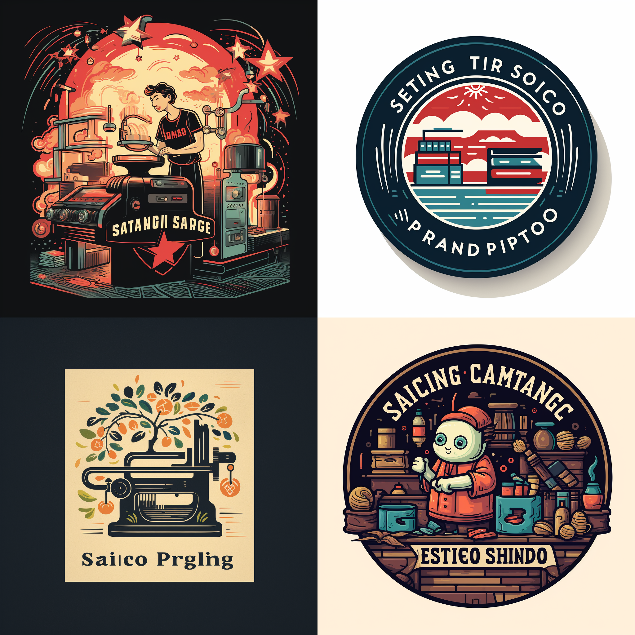 打印店logo，简洁明了，一眼就能看出来是干嘛的，简笔画风格