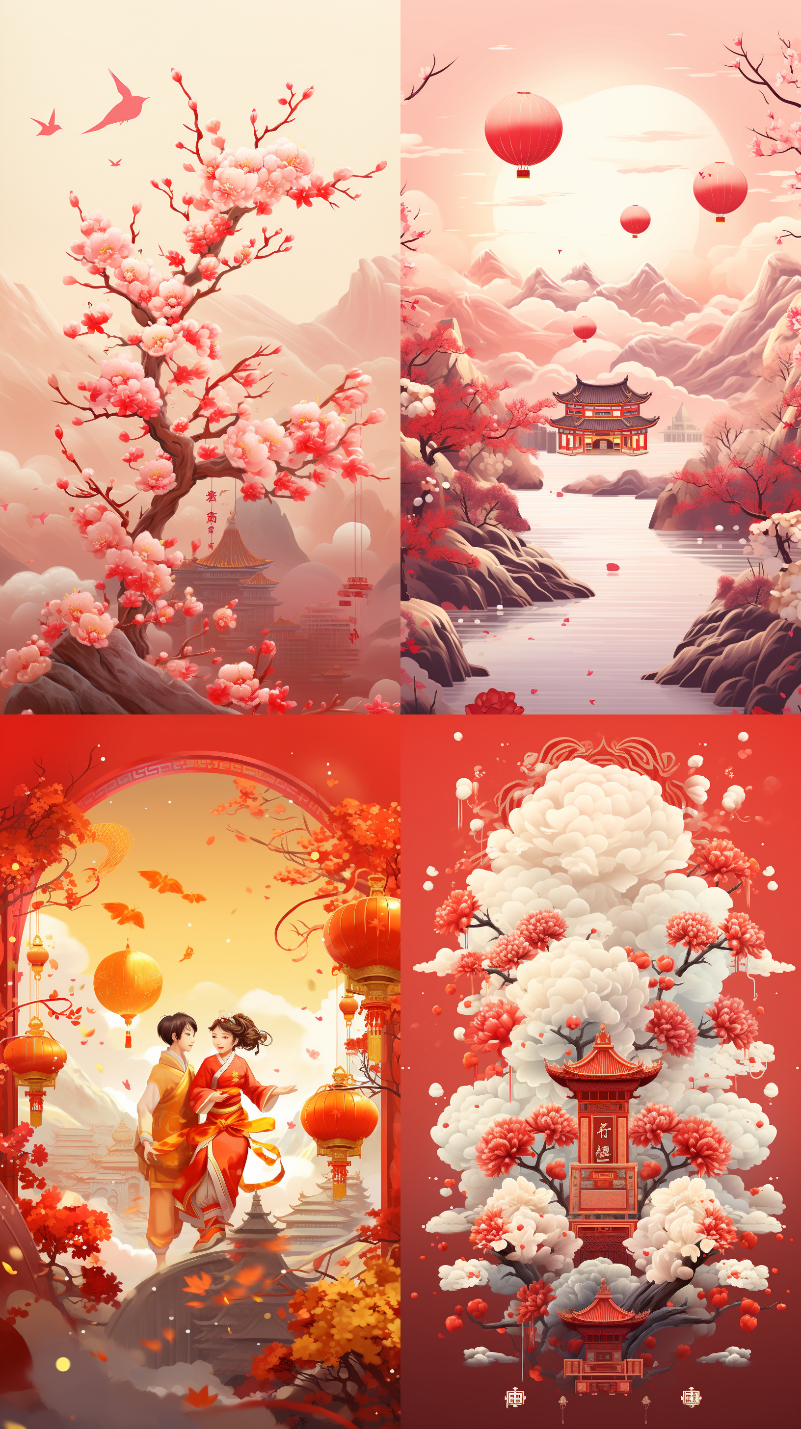 贺新年主题海报 春节 喜庆 新春