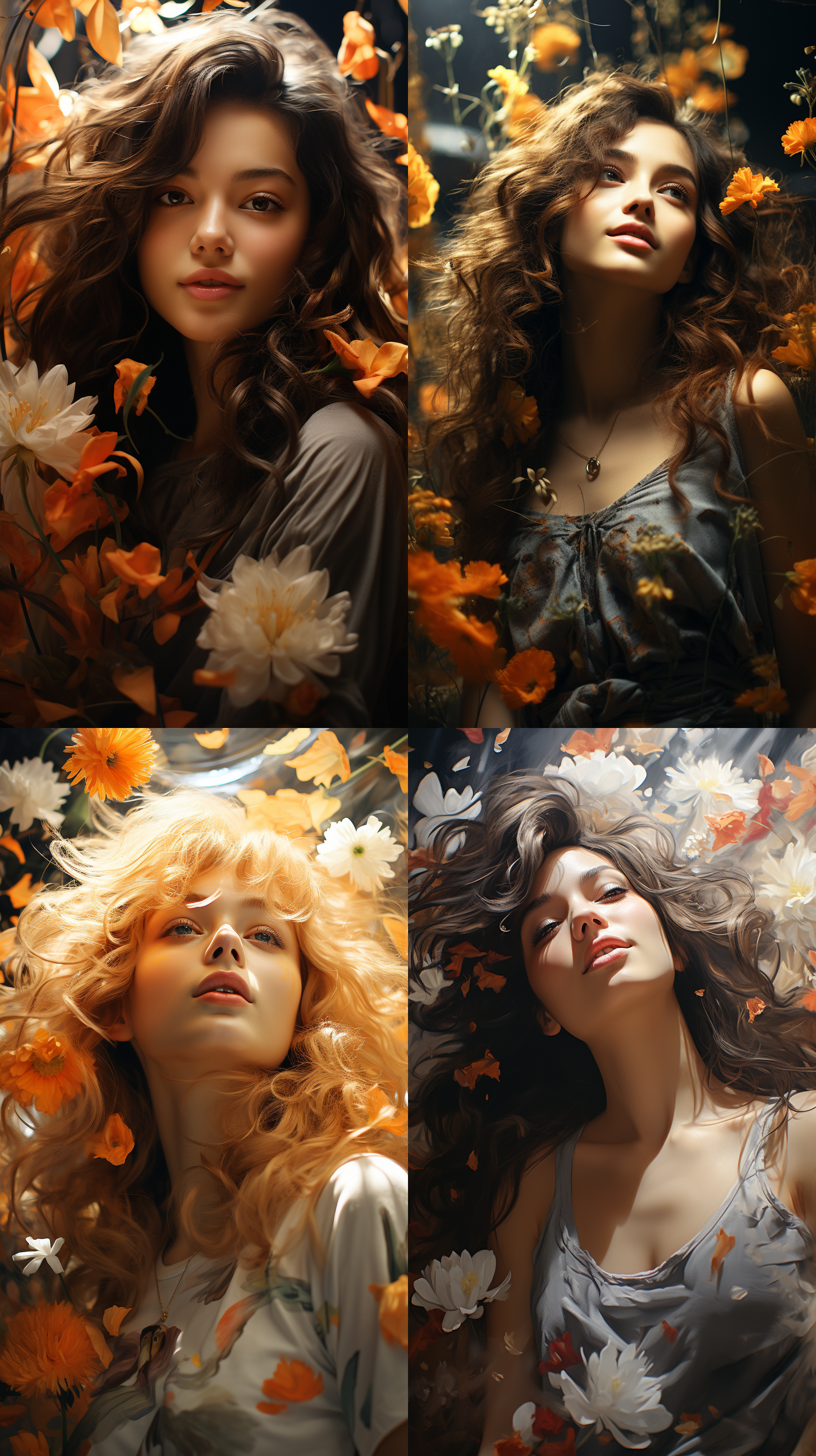 1girl, high and light, grainy, smile, indifferent, hazy, floral, hazy, gentle,trendy,best quality