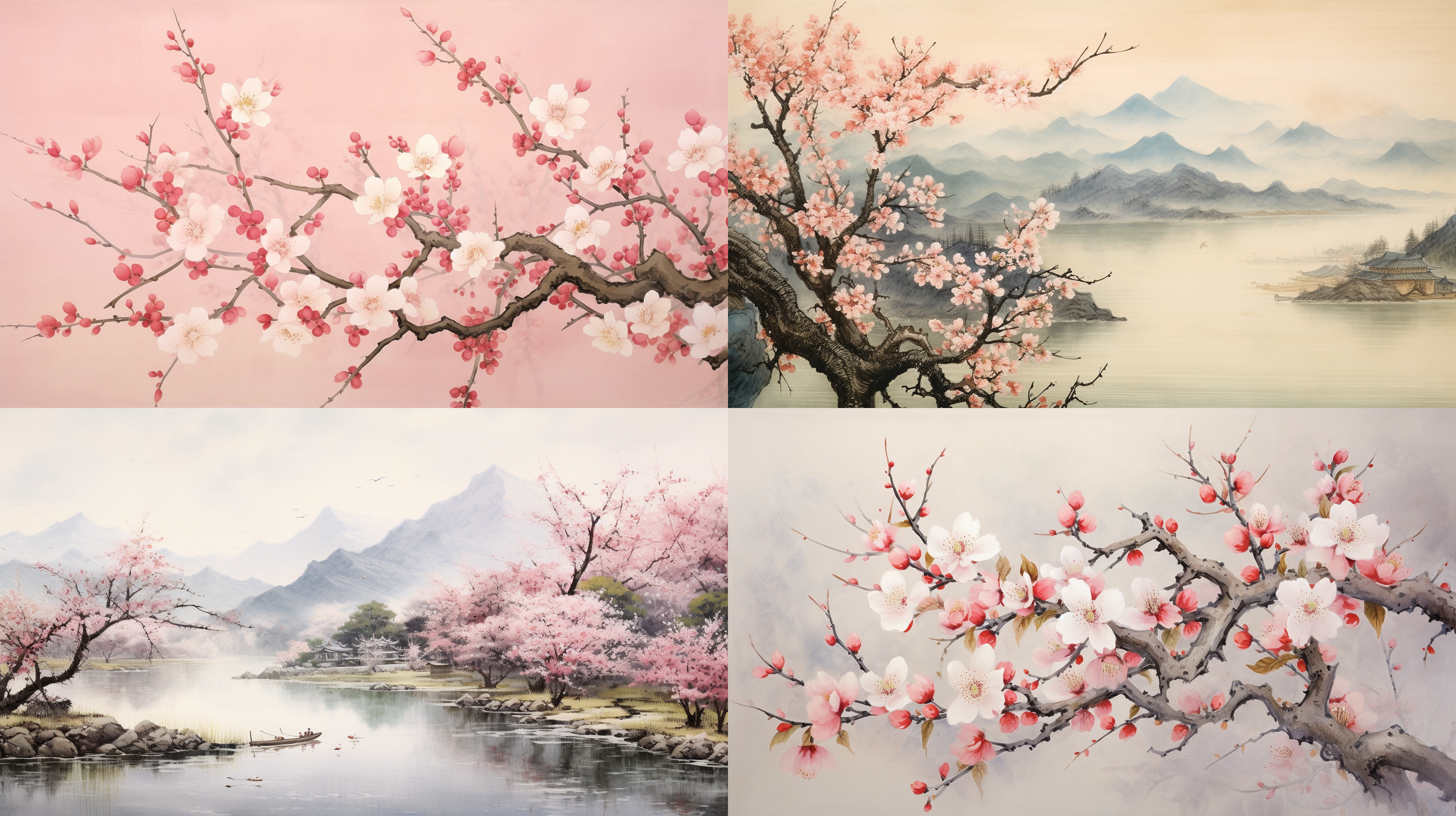 桃花源记，宋代千里江山图，国画