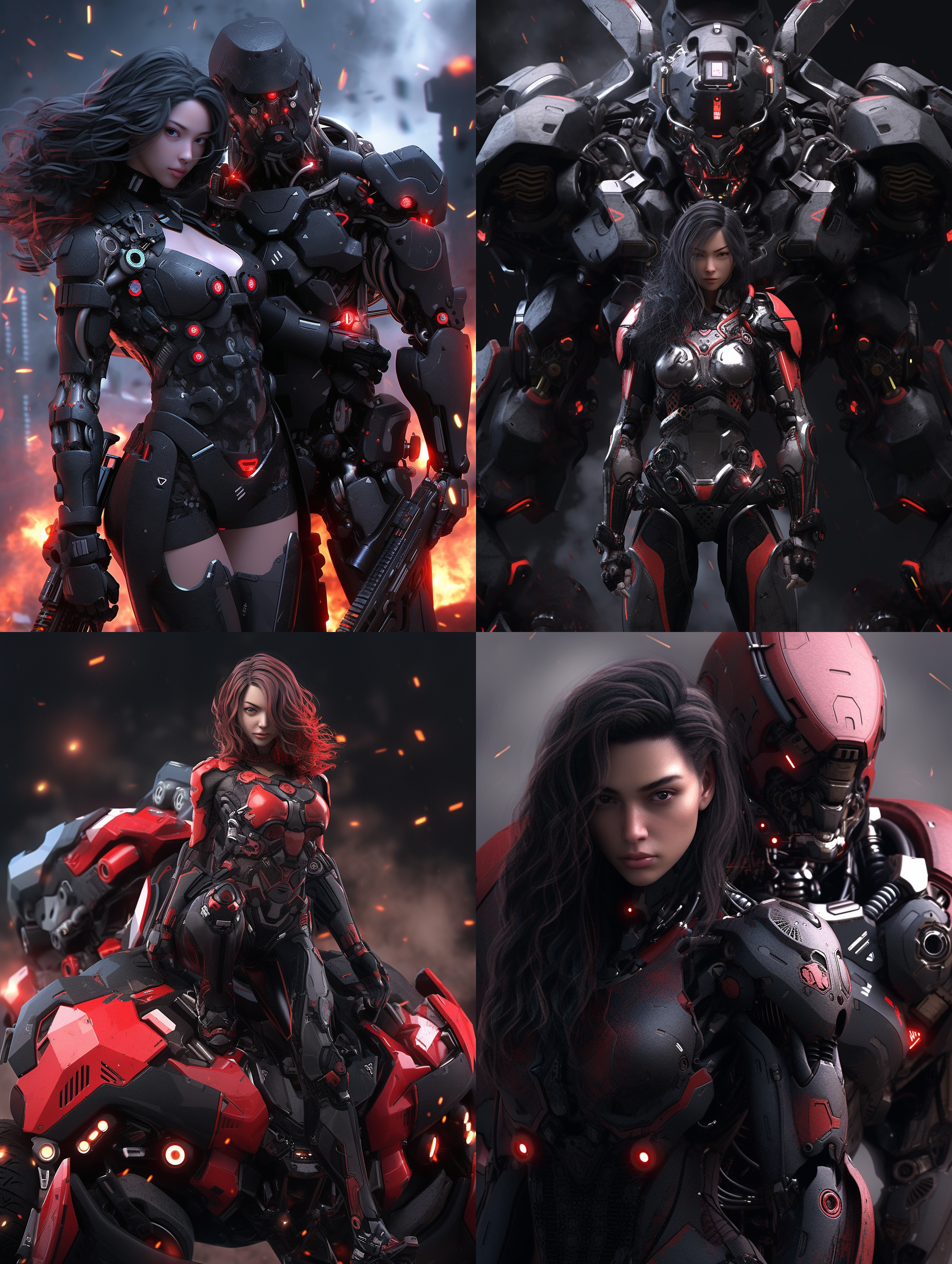 fusion of cyborg and black widow, machinecore, heroic pose, full body portrait, mechacore, masterpiece, technicore, eye catching detail, 3d, octane render, photorealistic, i can't believe how beautiful this is