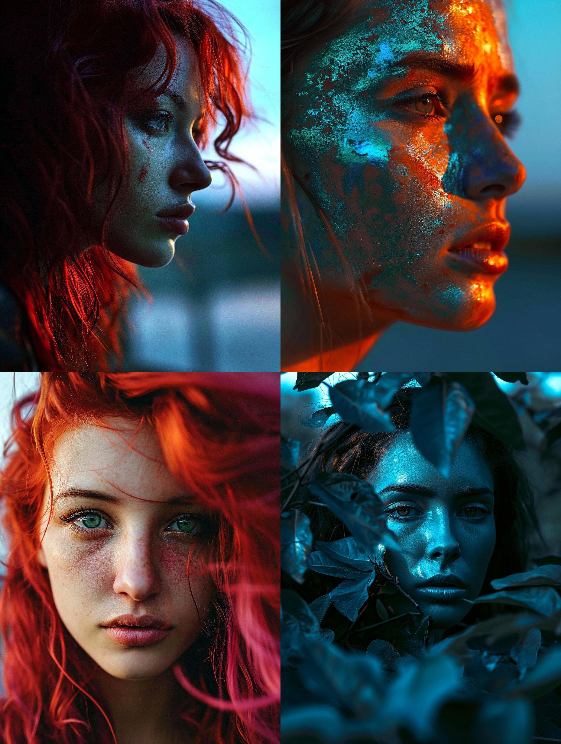 make a picture out of this photo, the color contrast is strong 聂利