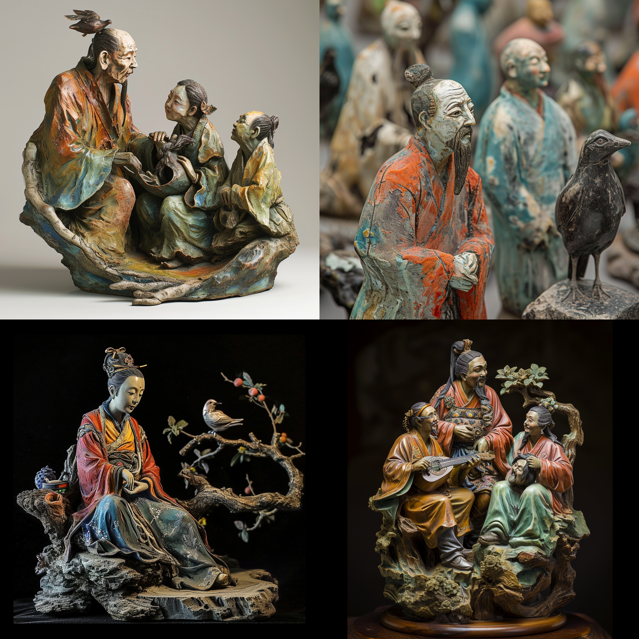 孝字雕塑，半鸟瞰视角，明亮色调，强对比，大光圈，长焦镜头，纹理丰富，庄重肃穆。