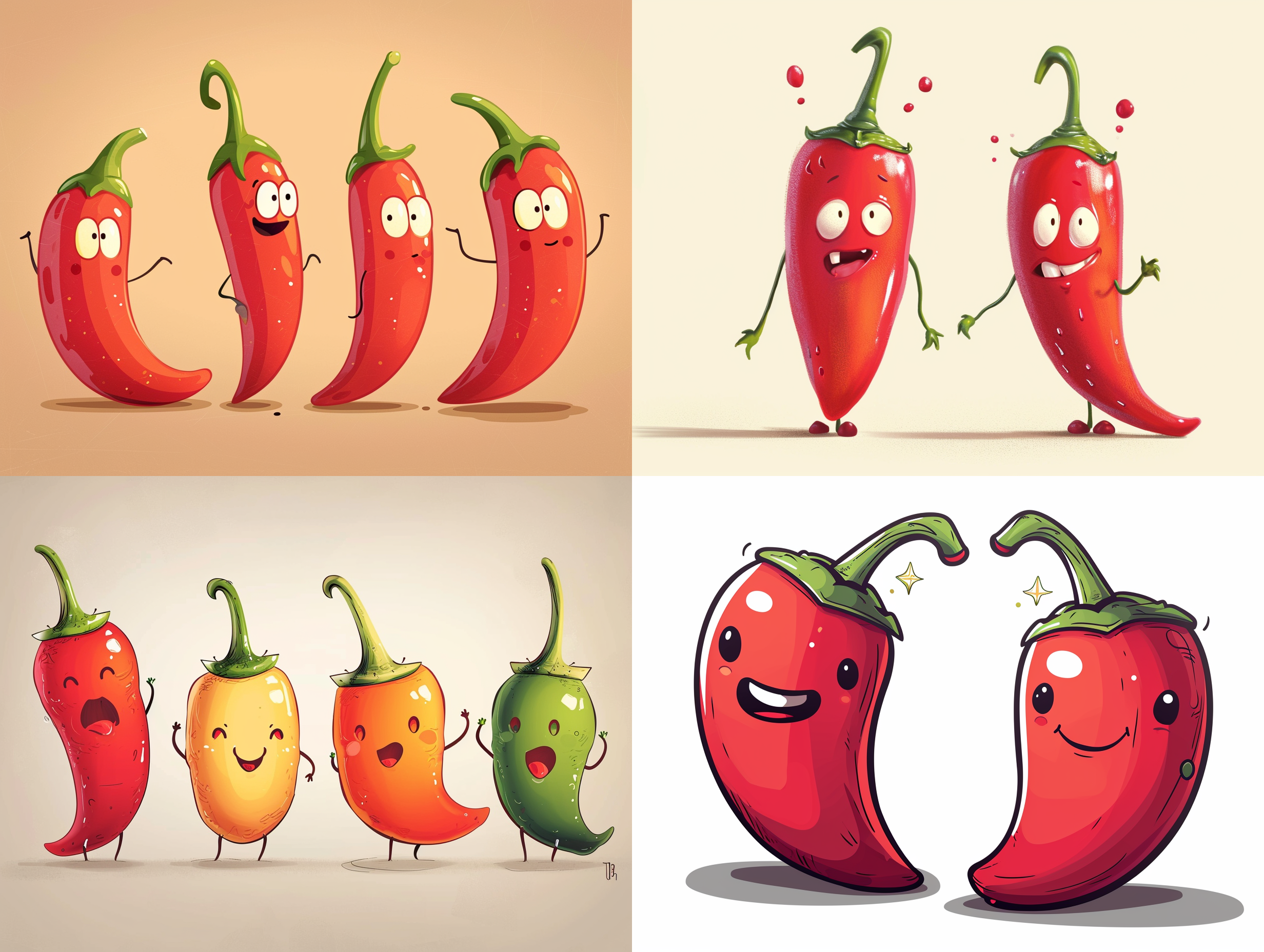 卡通辣椒，可爱