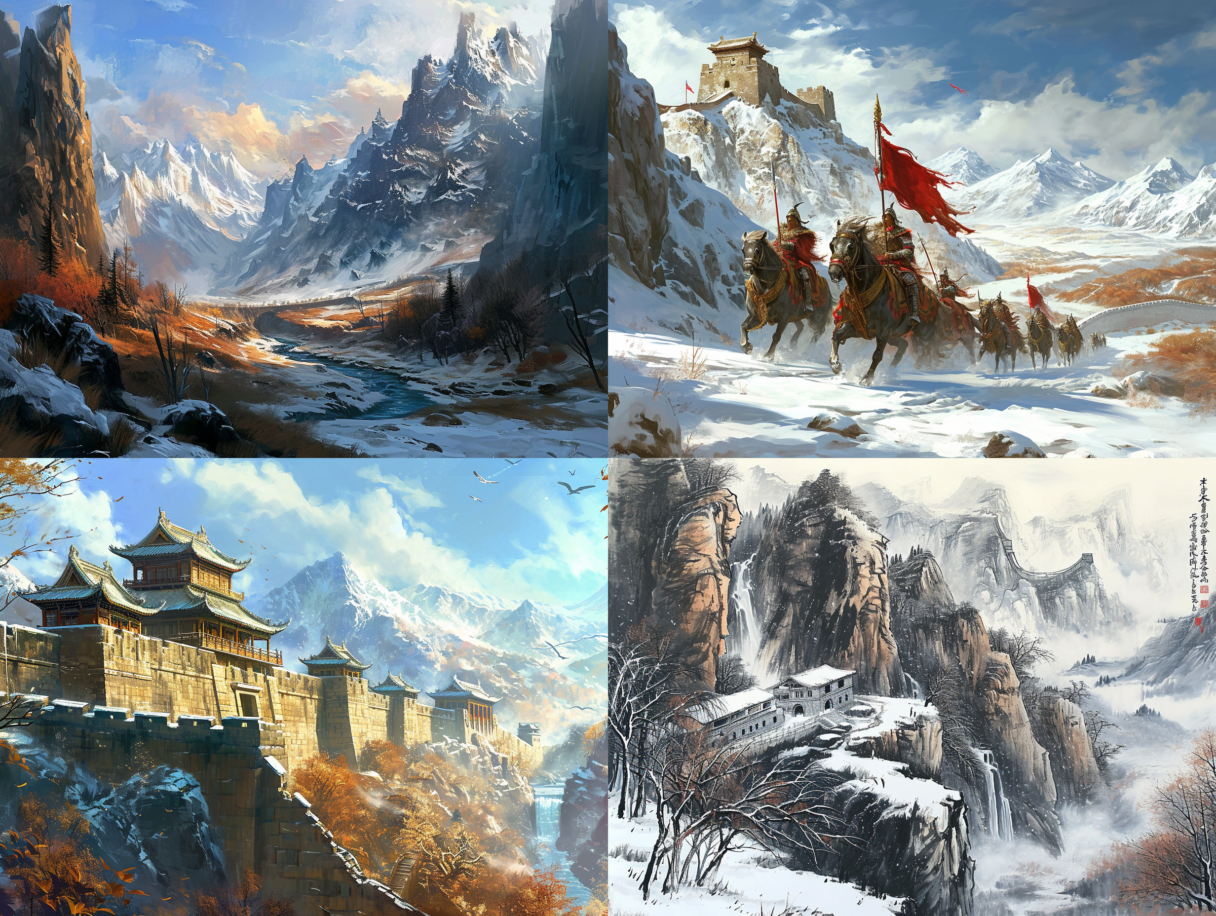 北国风光，千里冰封，万里雪飘。 望长城内外，惟余莽莽；大河上下，顿失滔滔。 山舞银蛇，原驰蜡象，欲与天公试比高。 须晴日，看红装素裹，分外妖娆。 江山如此多娇，引无数英雄竞折腰。 惜秦皇汉武，略输文采；唐宗宋祖，稍逊风骚。 一代天骄，成吉思汗，只识弯弓射大雕。 俱往矣，数风流人物，还看今朝。