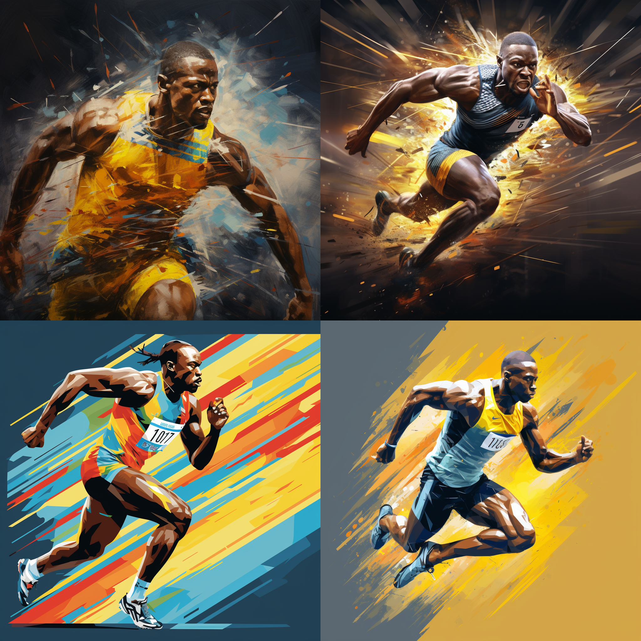 百米冲刺运动员博尔特