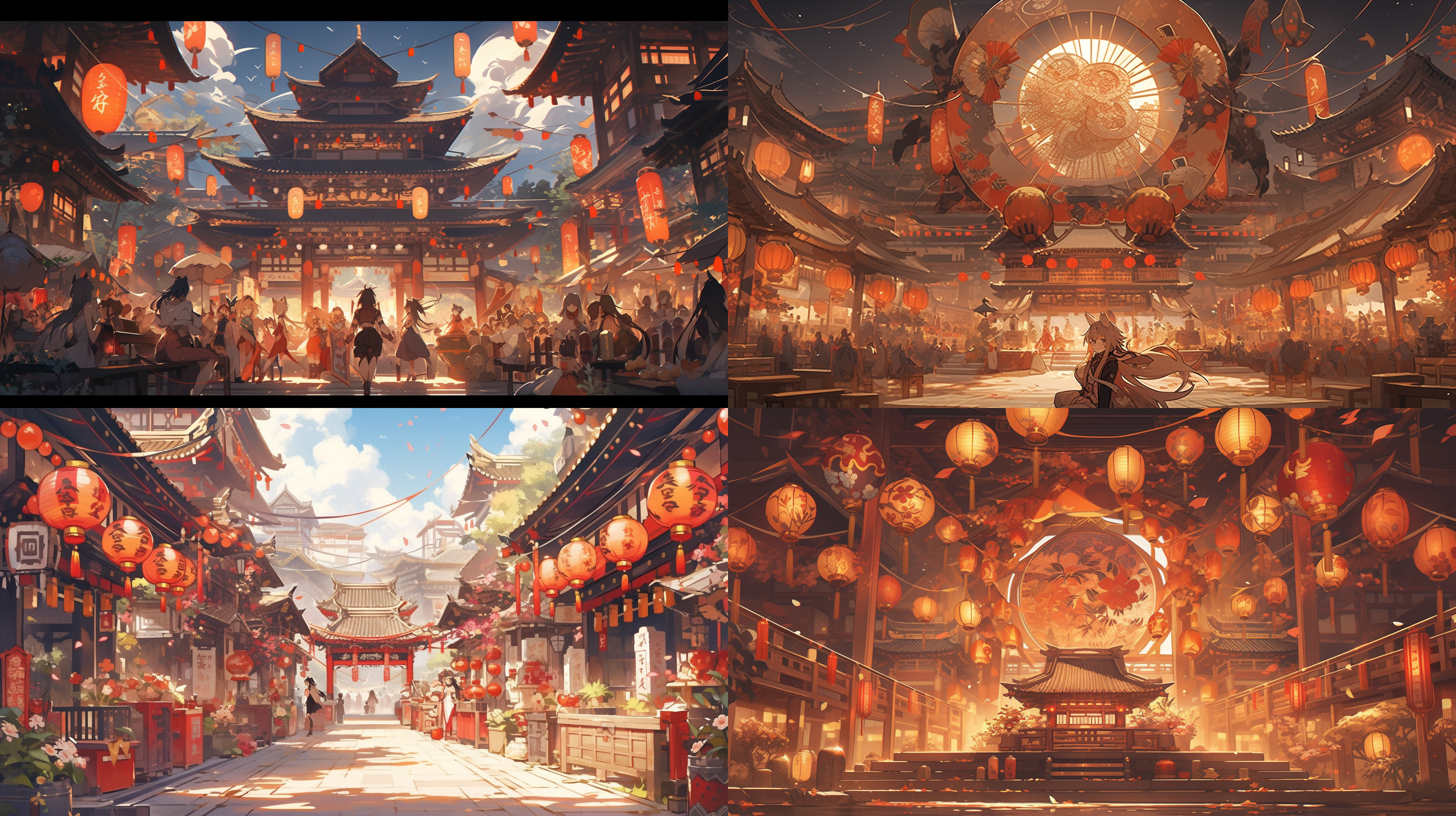 品味，融合东西方文化，欢快的氛围，活力四溢，光影效果，动画风格，生动形象，视觉冲击，创意设计，创新科技，喜庆气氛，惊喜元素，独特角度，多层次构图，色彩饱和，明亮灯光，光影交错，激发想象力。