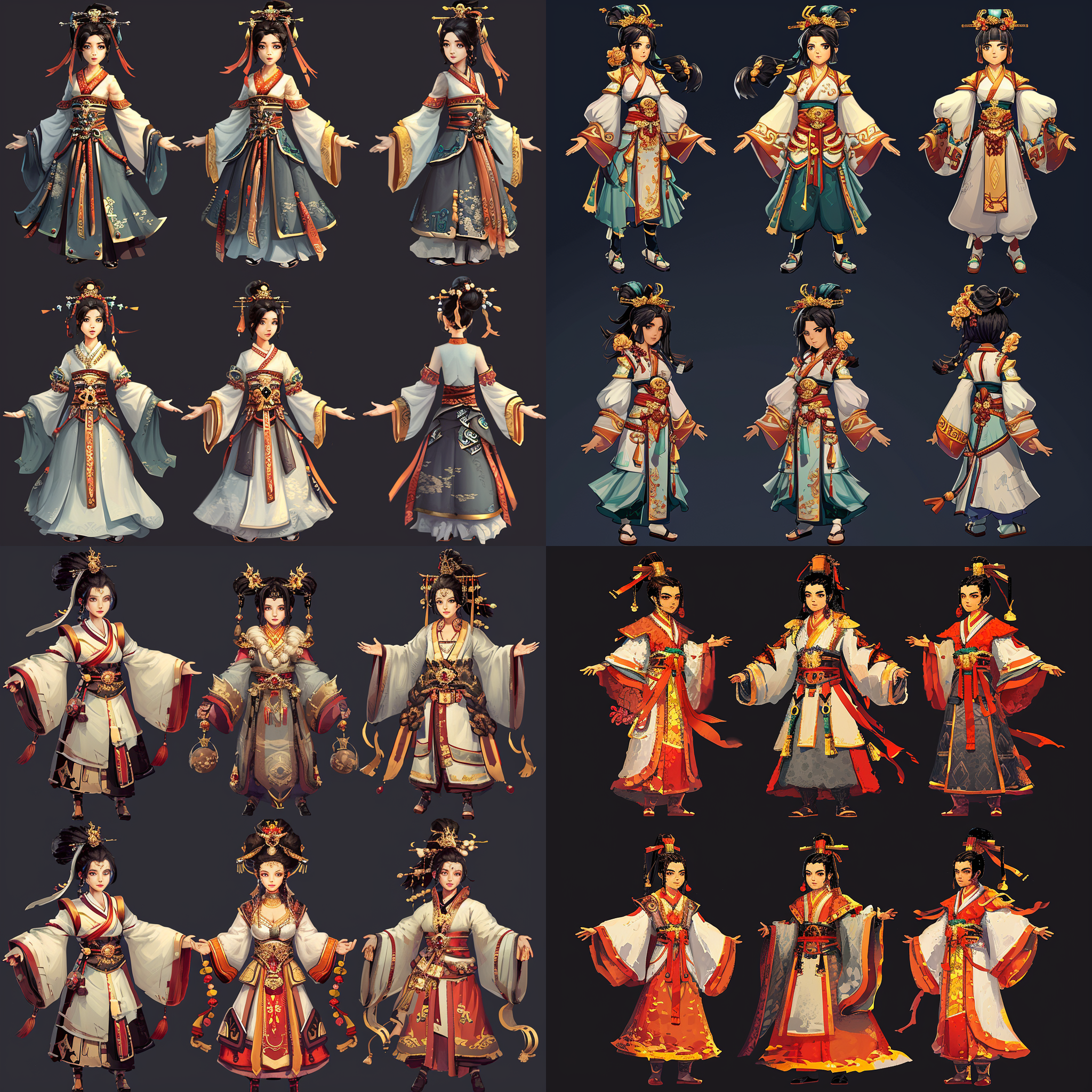 npc 中国古风，三国风 中式服装 山海经 星露谷物语 角色设计