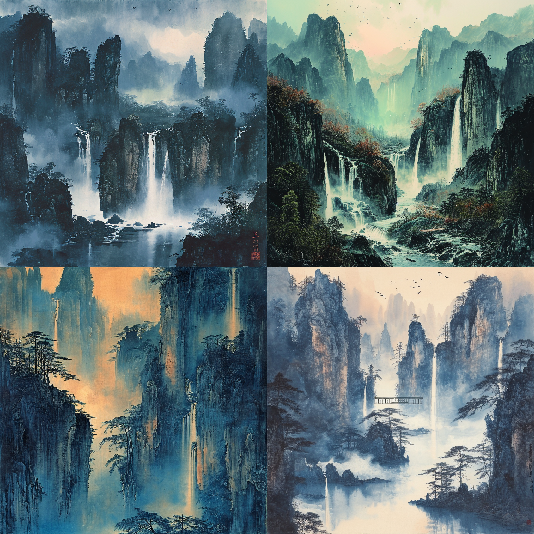 张大千泼墨山水