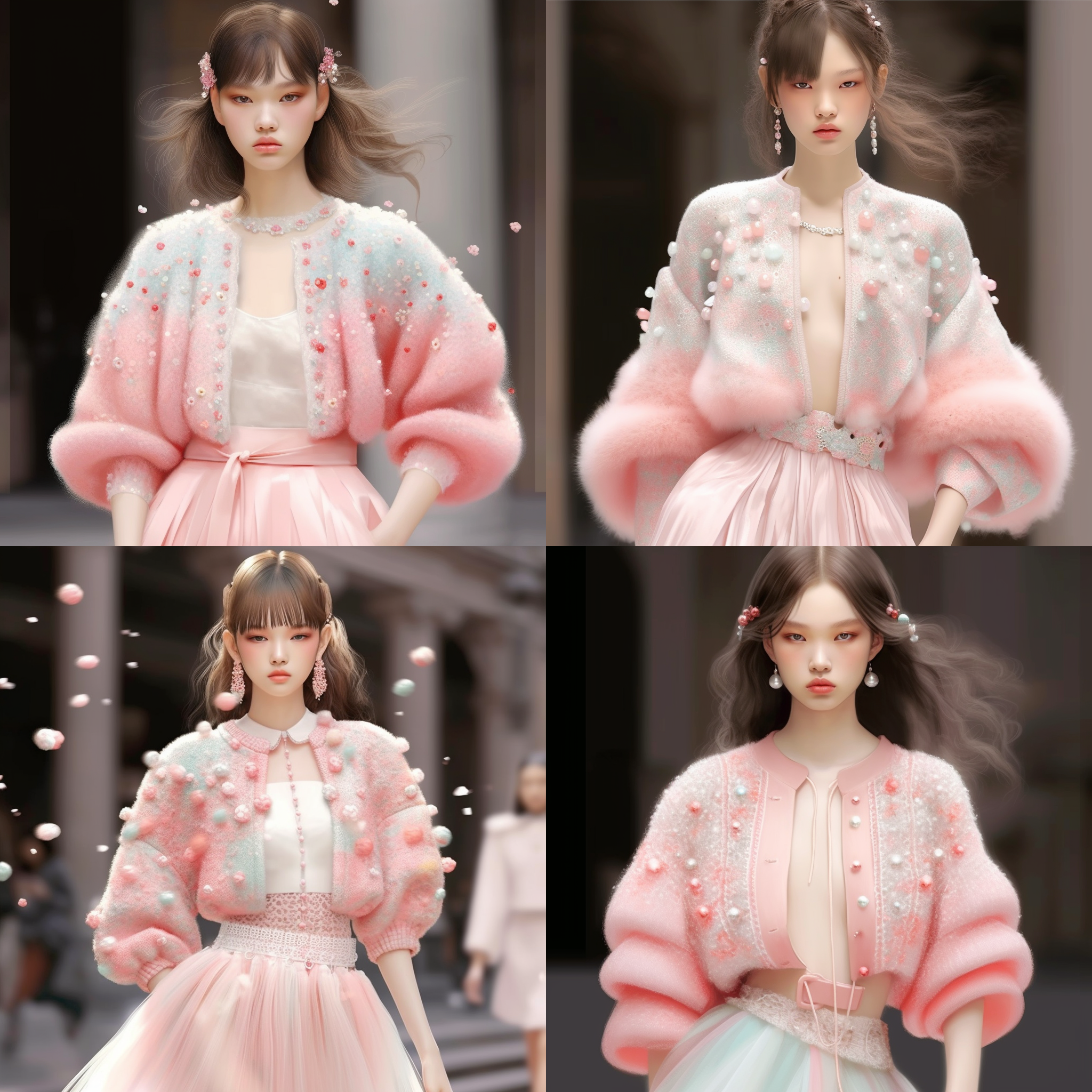 粉色衣服，中国女孩