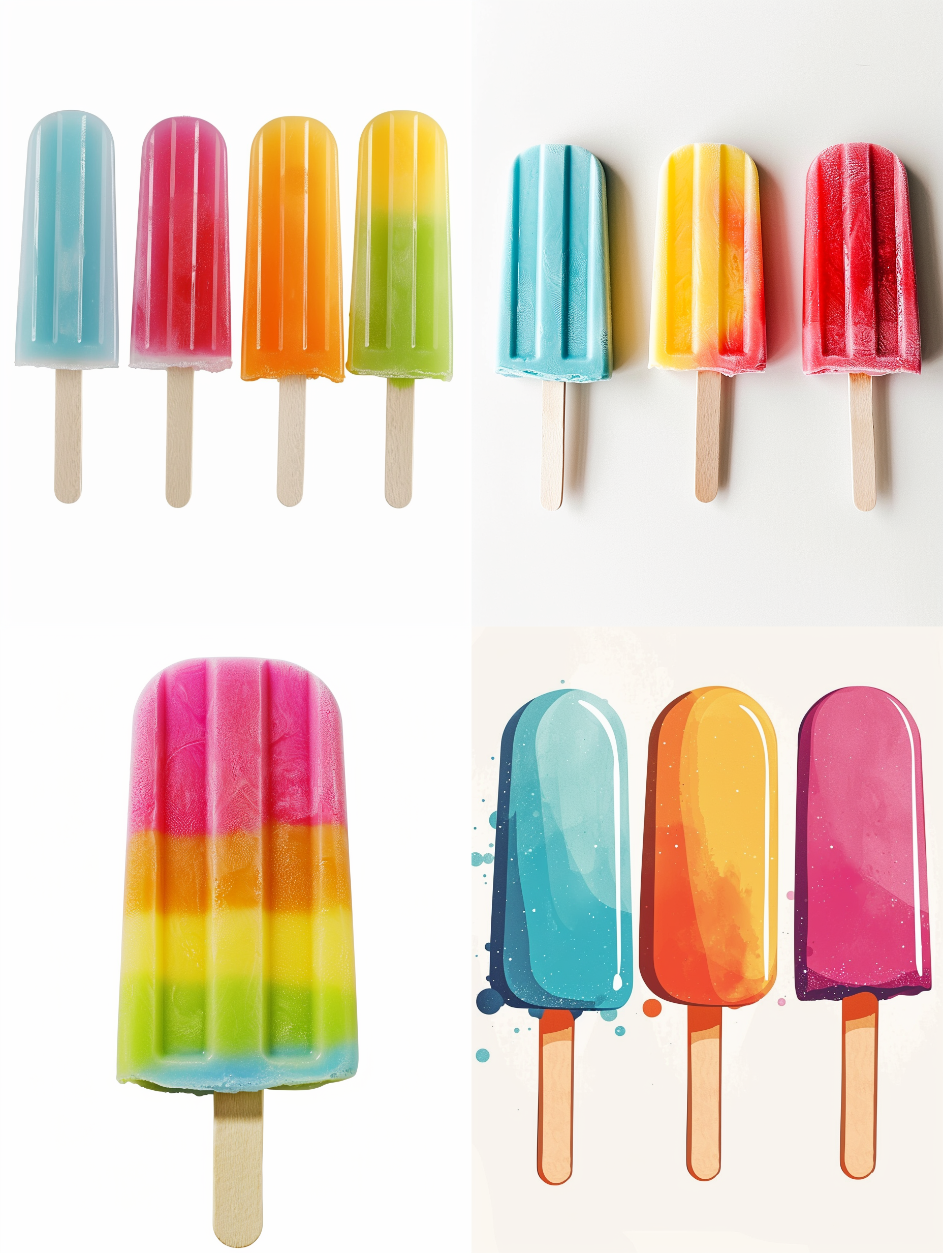 老冰棍包装， 白色背景