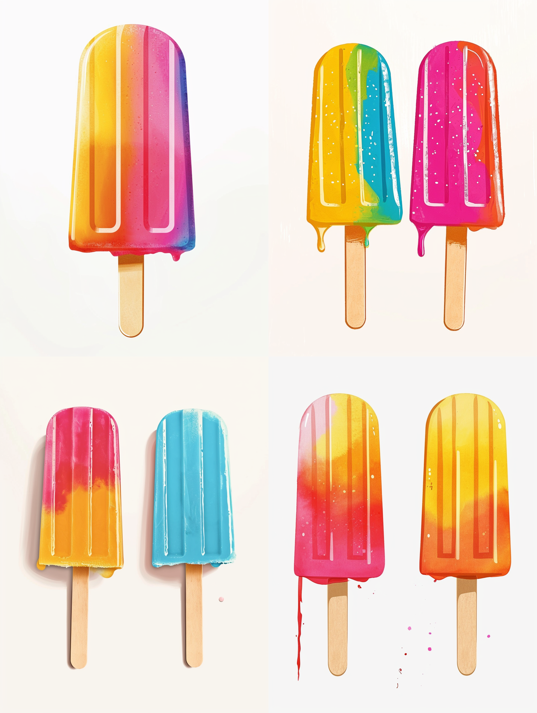 老冰棍包装， 白色背景