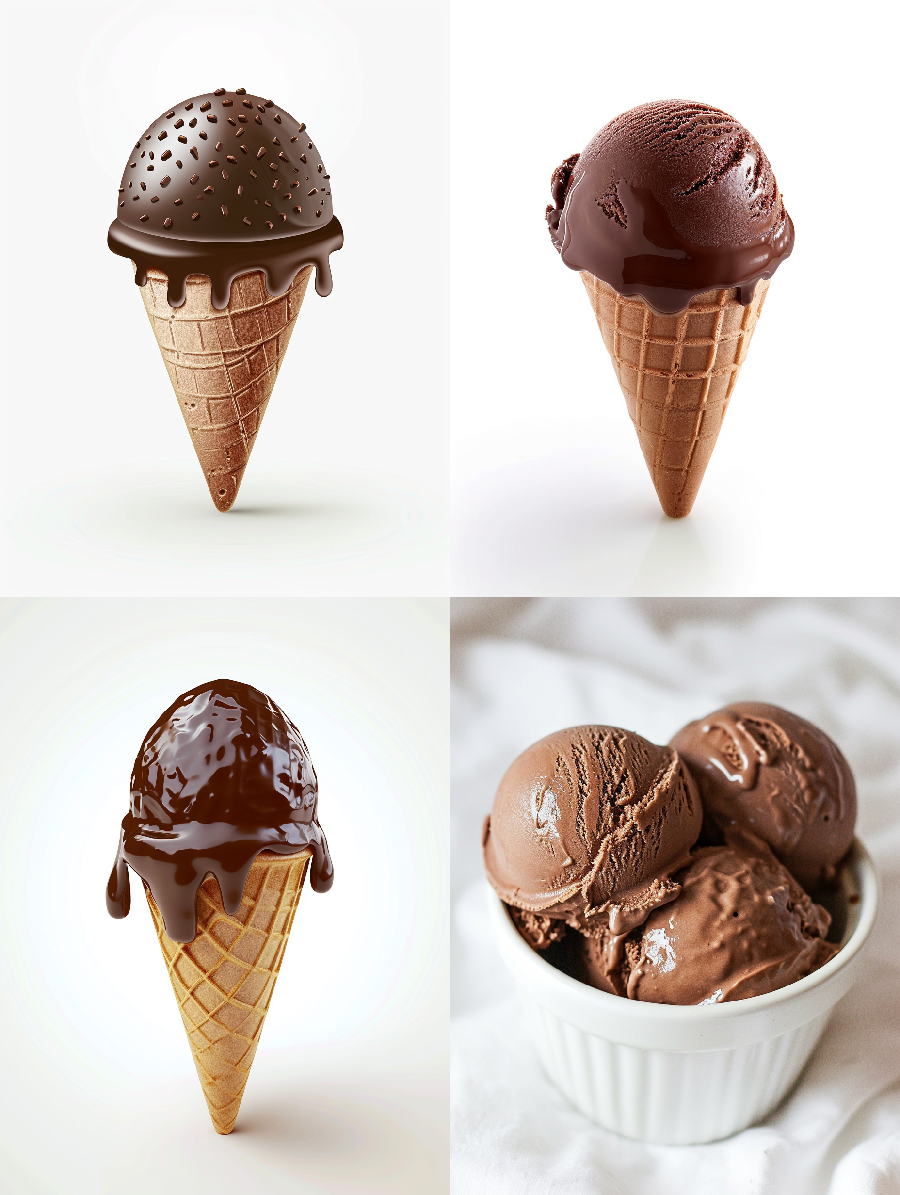 巧克力冰淇淋包装，白色背景