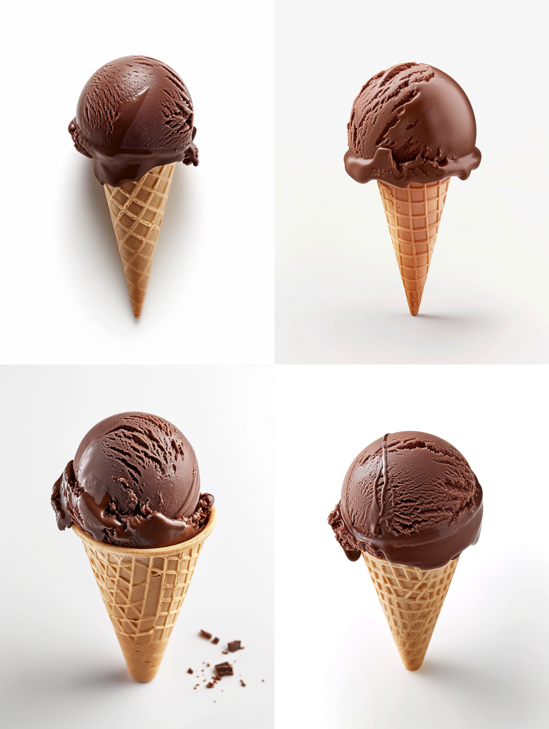 巧克力冰淇淋包装，白色背景