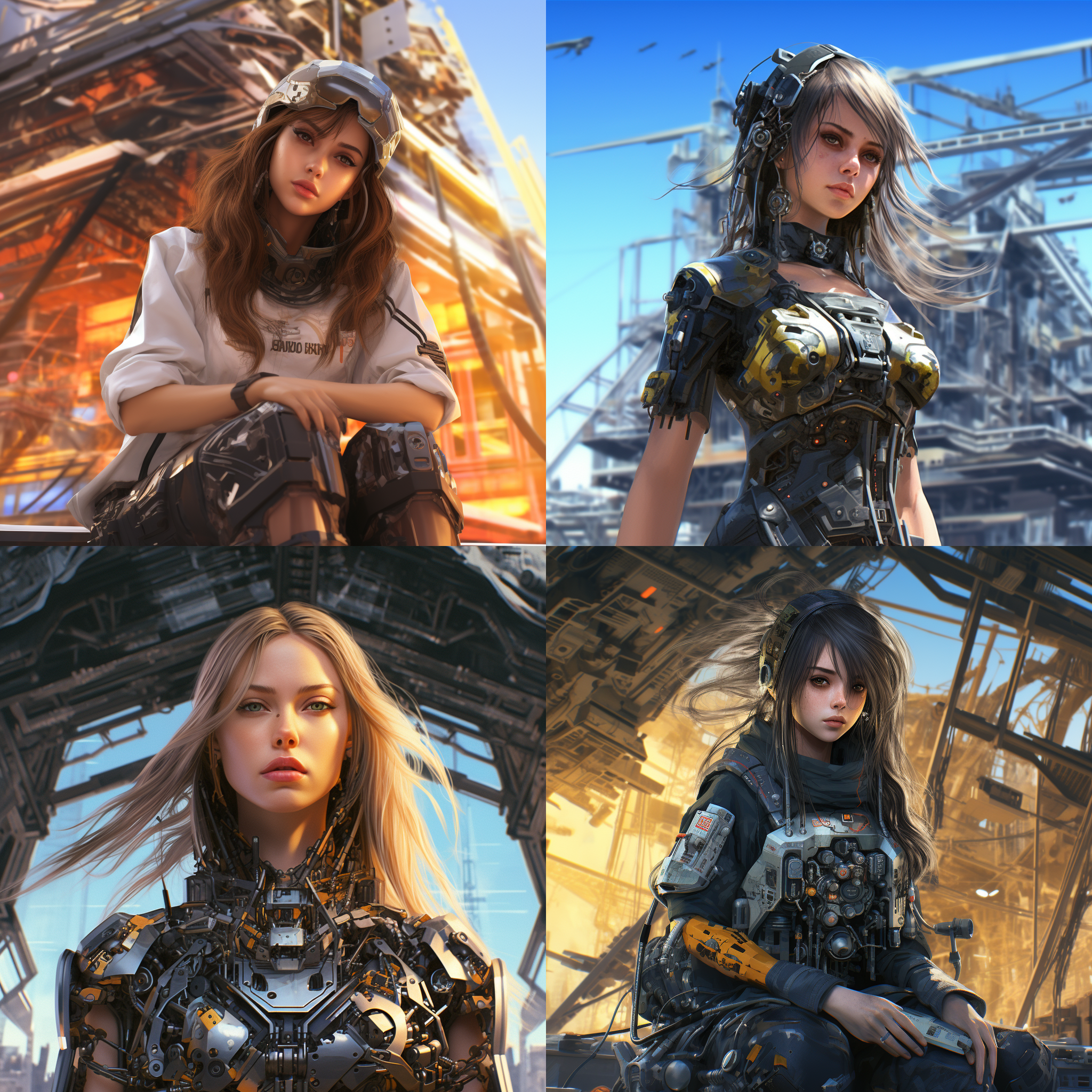 杰作，最佳质量，电影，官方艺术，宣传艺术，电影壁纸，全身，概念艺术，周转，参考表，制作艺术，背景，户外，原始，原始照片，高层，写实，照片写实：，超详细，基于物理的渲染，机械，水坑，反射，杰作，写实，详细>，赛博朋克，肖像，1女孩，机器人，20年，插图、最佳质量、杰作，极其详细的cg统一4k壁纸， 白皙的皮肤，精致的脸，紧身衣，光泽，复杂的细节_，连体衣，（金色长发），绿色的眼睛，赛博朋克城，芯片，机械部件，机械假体，光泽，辫子，全身，