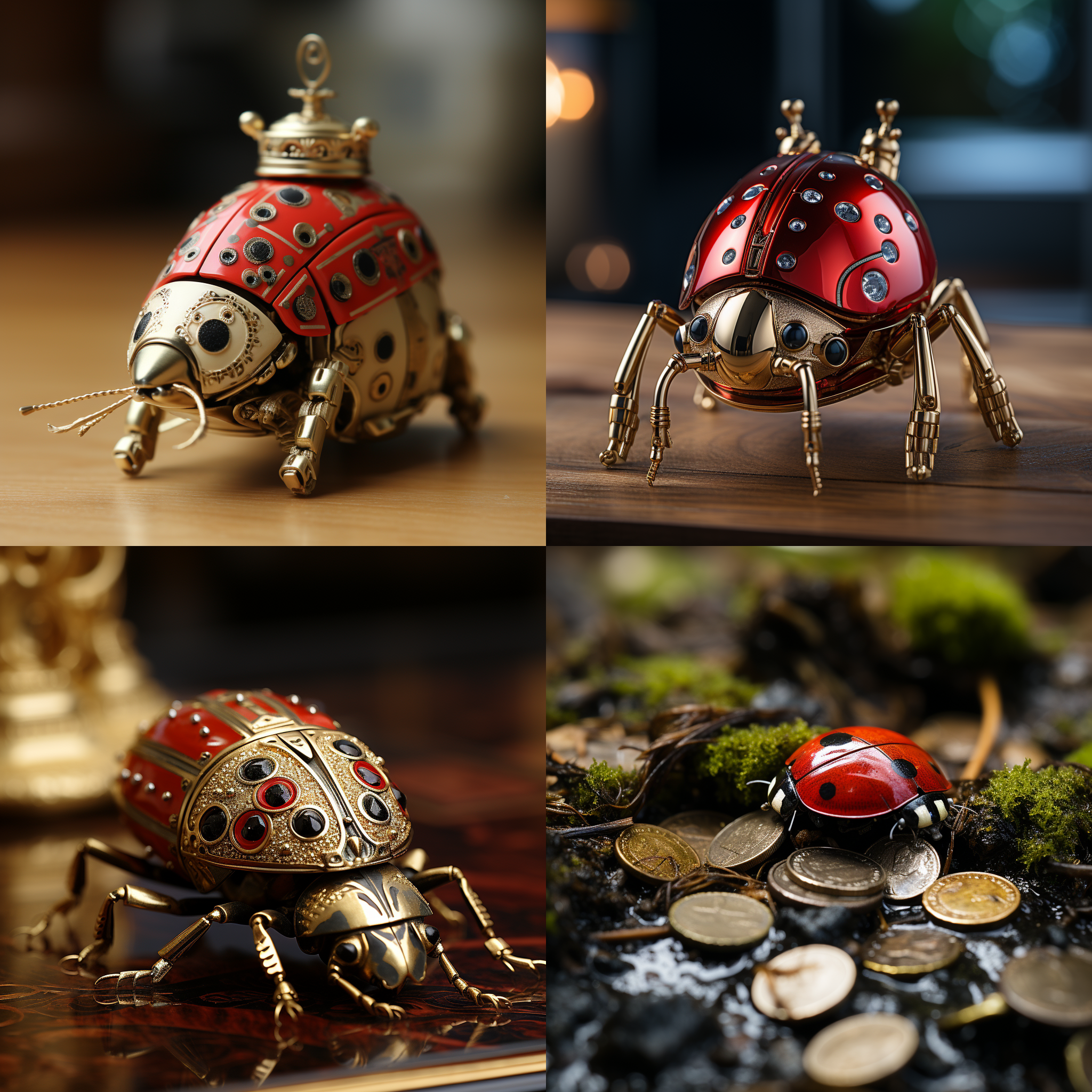 七星瓢虫趴在金钱豹的鼻子上