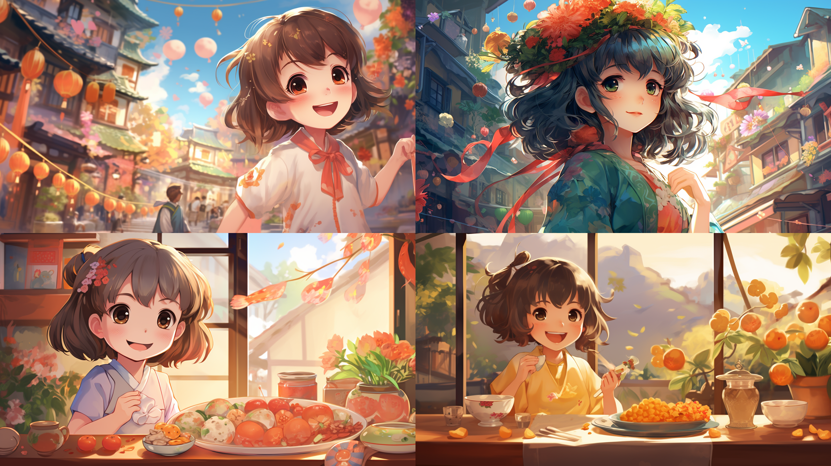 能够提现融合科技，非遗，戏剧，美食，时尚等视觉元素，具有形象温和，友好，亲和力强的一个，ip卡通动漫形象q版可爱形象