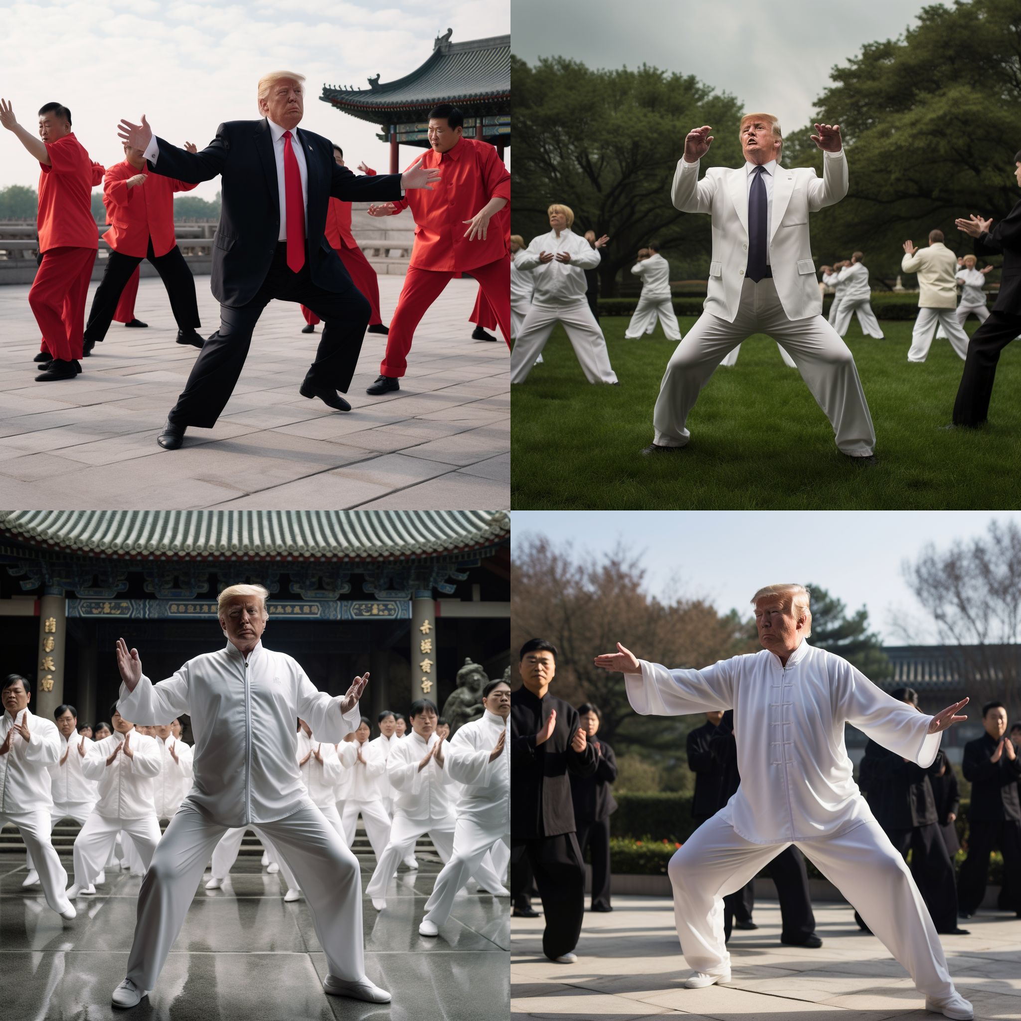 特朗普练太极拳