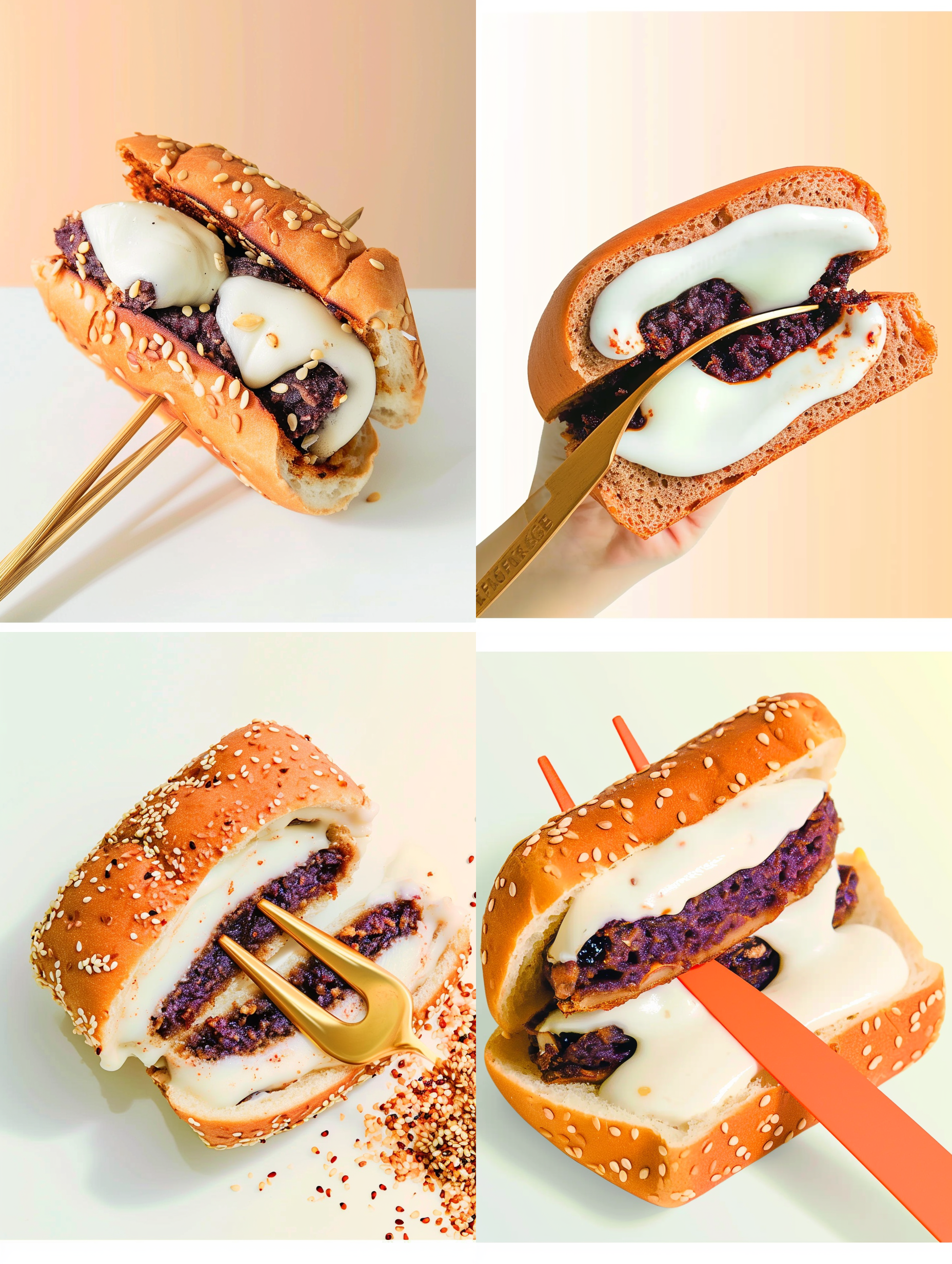 不要芝麻，白色背景 海报风格